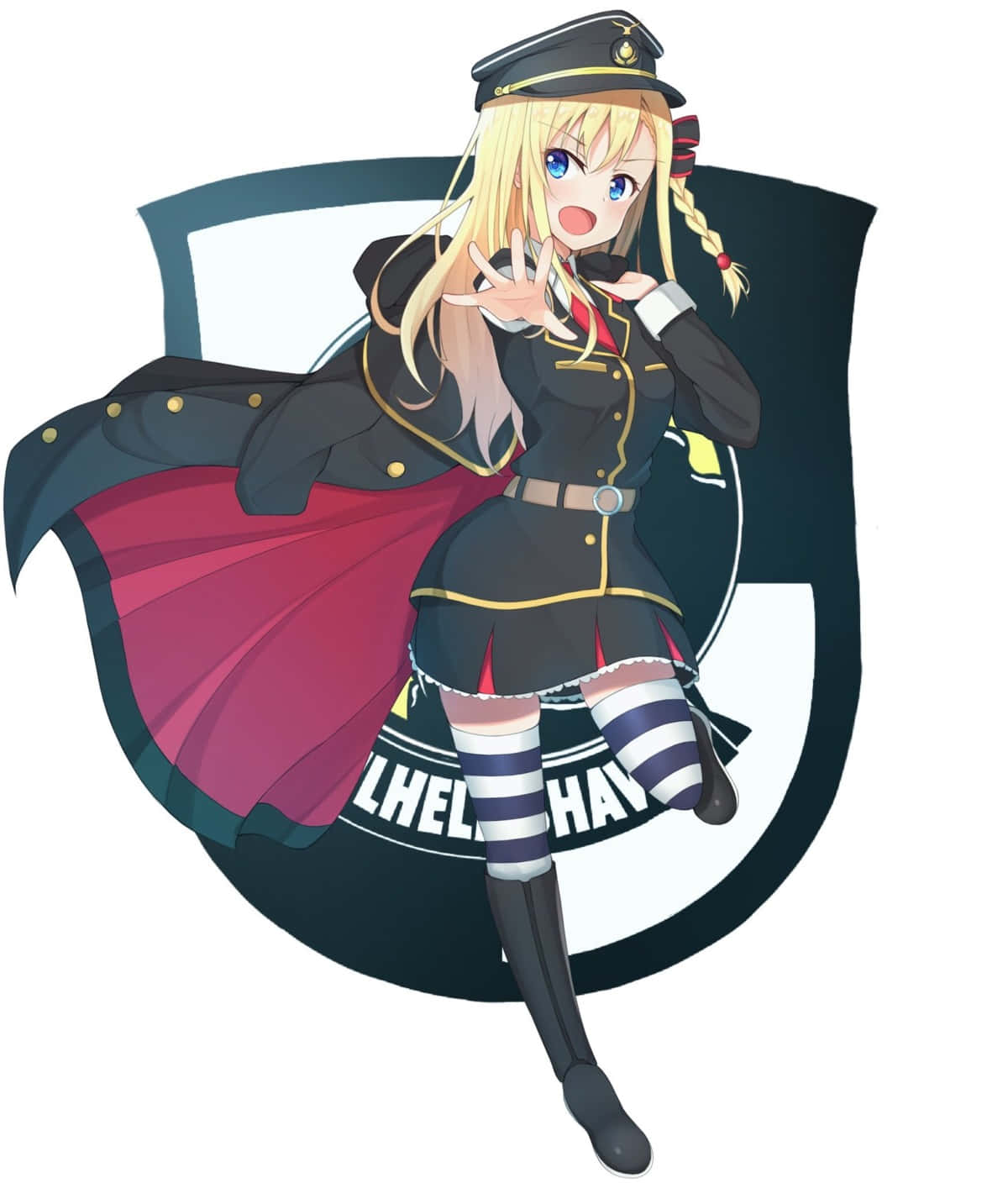 Wilhelmina, navy uniform, black military-style uniform, HD Phone Wallpaper