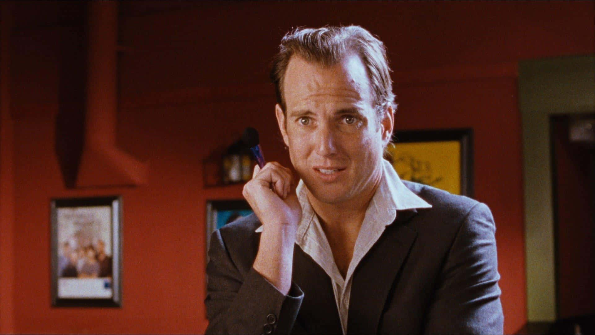 Will Arnett, dark suit, phone, Full HD Desktop Wallpaper