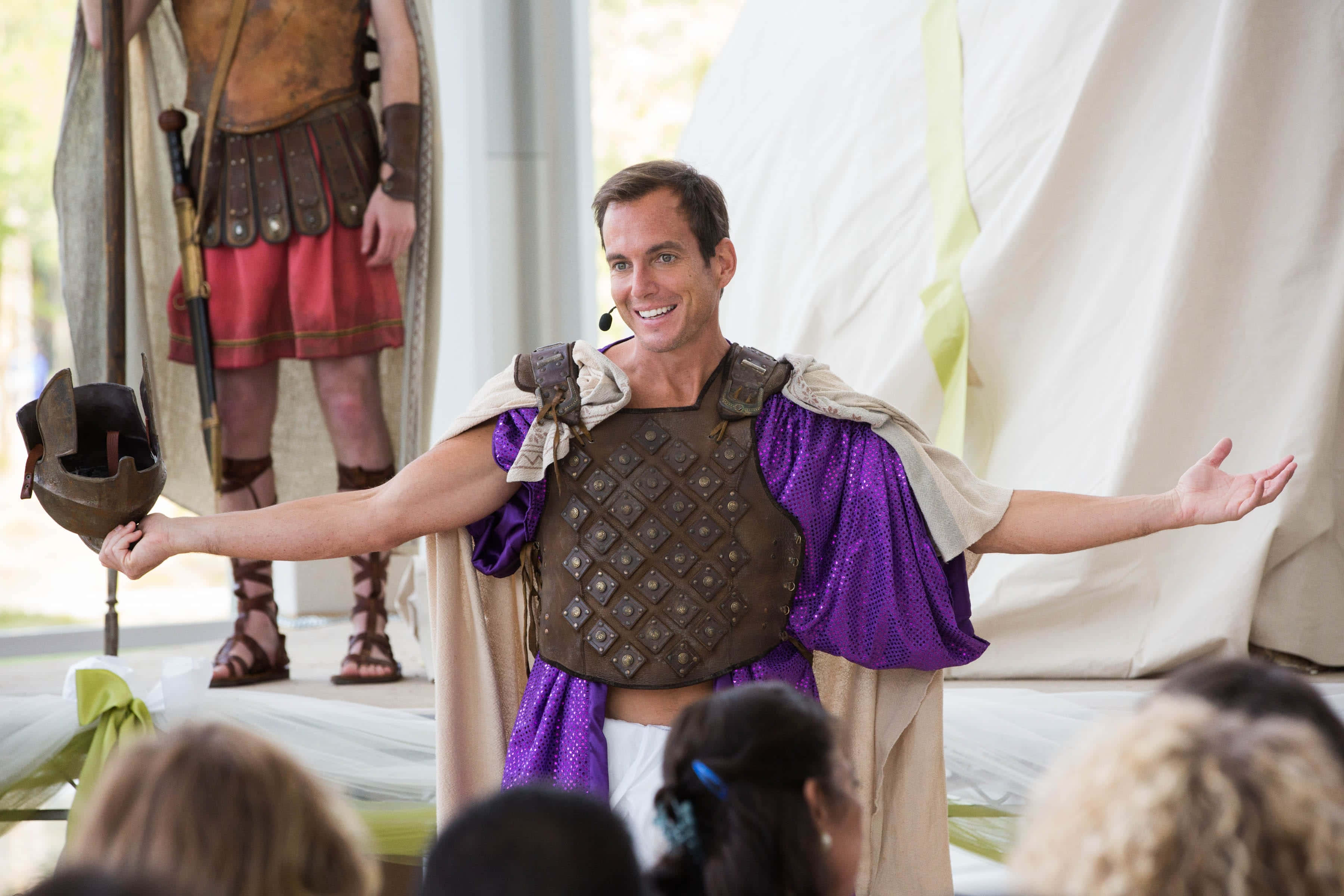 Will Arnett, Roman armor, purple tunic, 2K Desktop Wallpaper