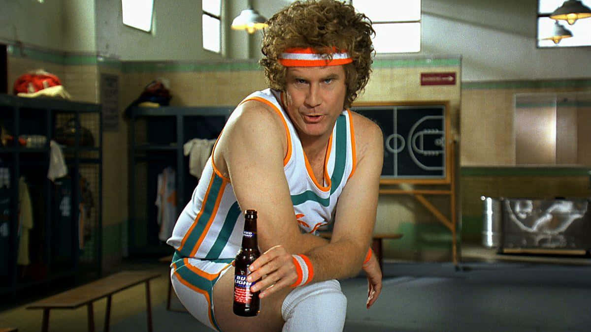 Will Ferrell, vintage basketball uniform, locker room, SD Desktop Wallpaper