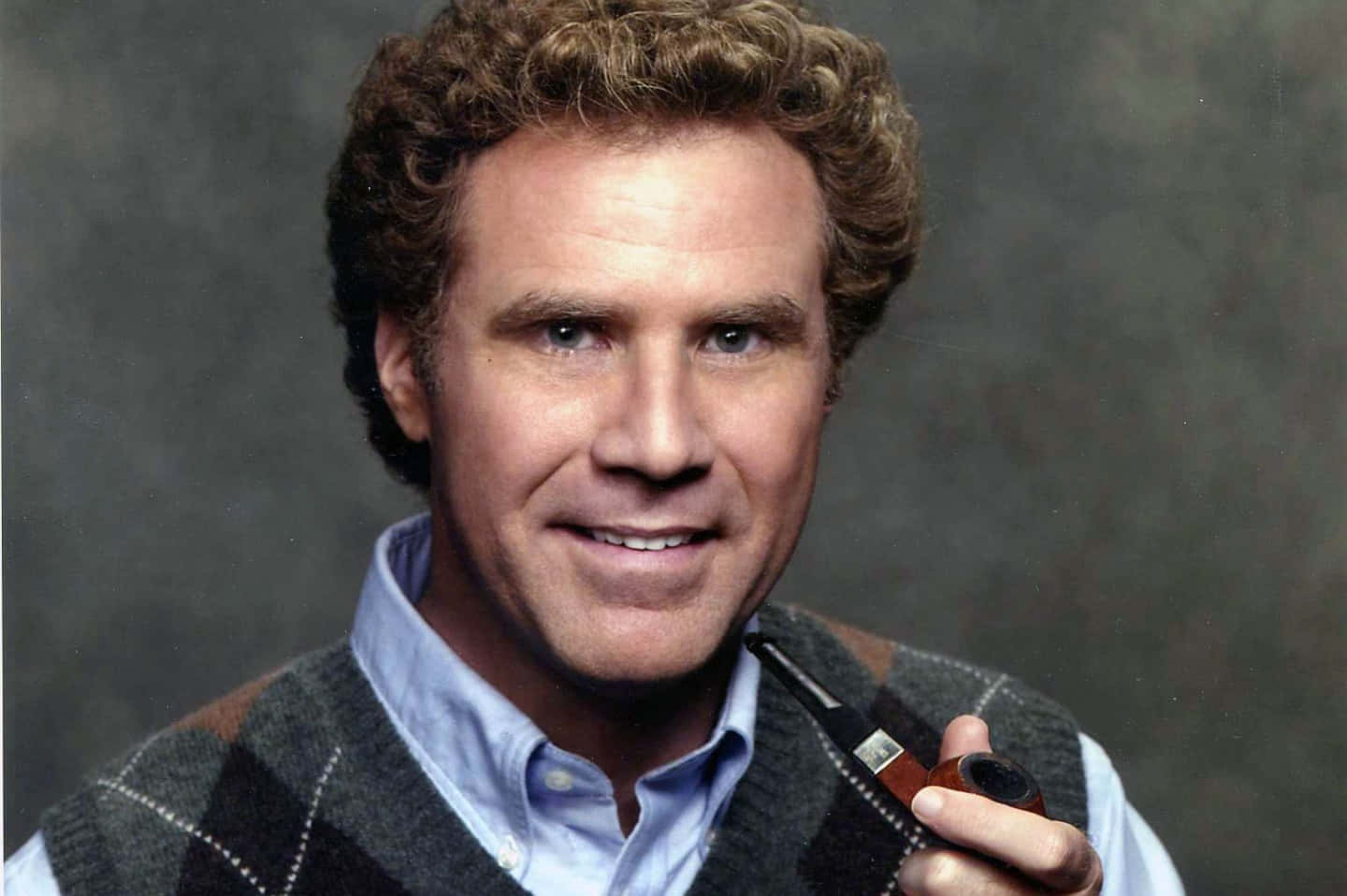 Will Ferrell, curly brown hair, pipe, HD Desktop Wallpaper