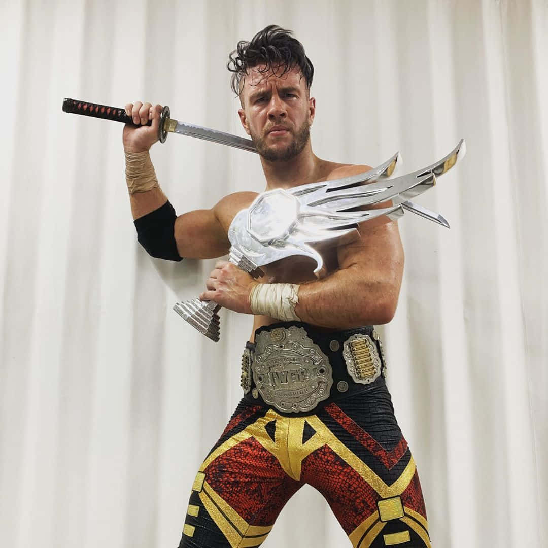 Will Ospreay, sword, championship belt, SD Desktop Wallpaper