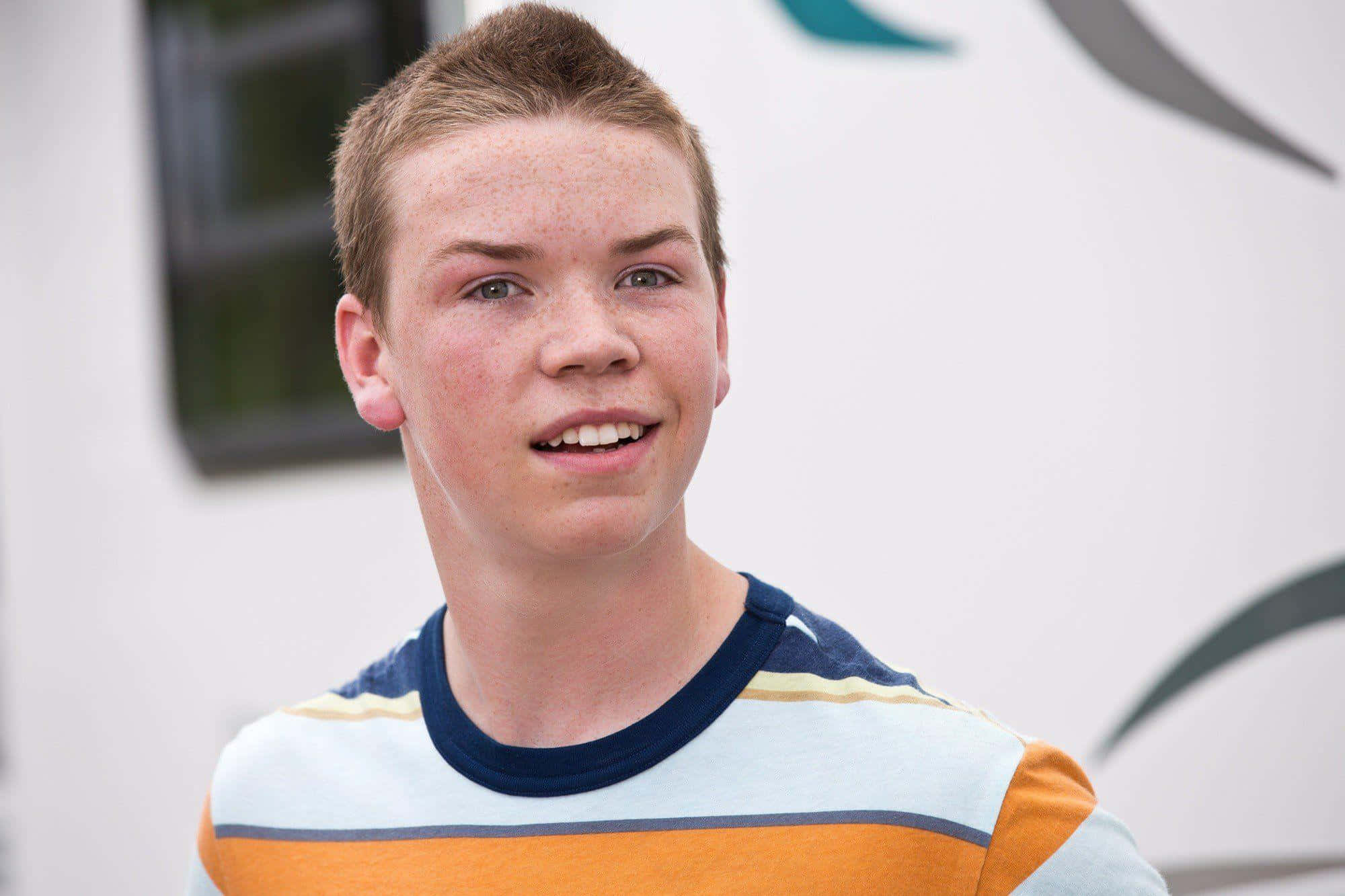 Will Poulter, smiling portrait, freckles, Full HD Desktop Wallpaper