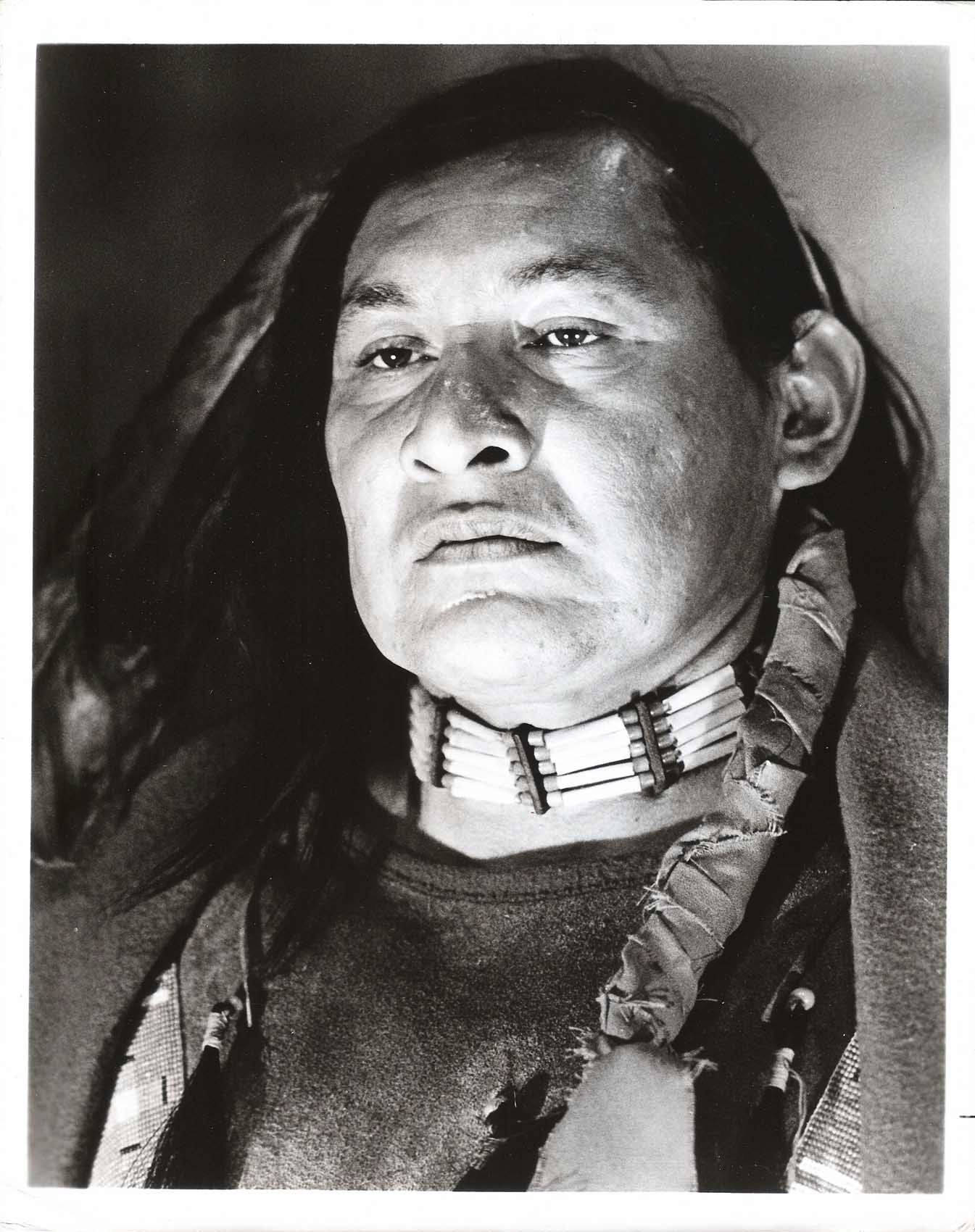 Will Sampson, monochrome portrait, long hair, HD Phone Wallpaper