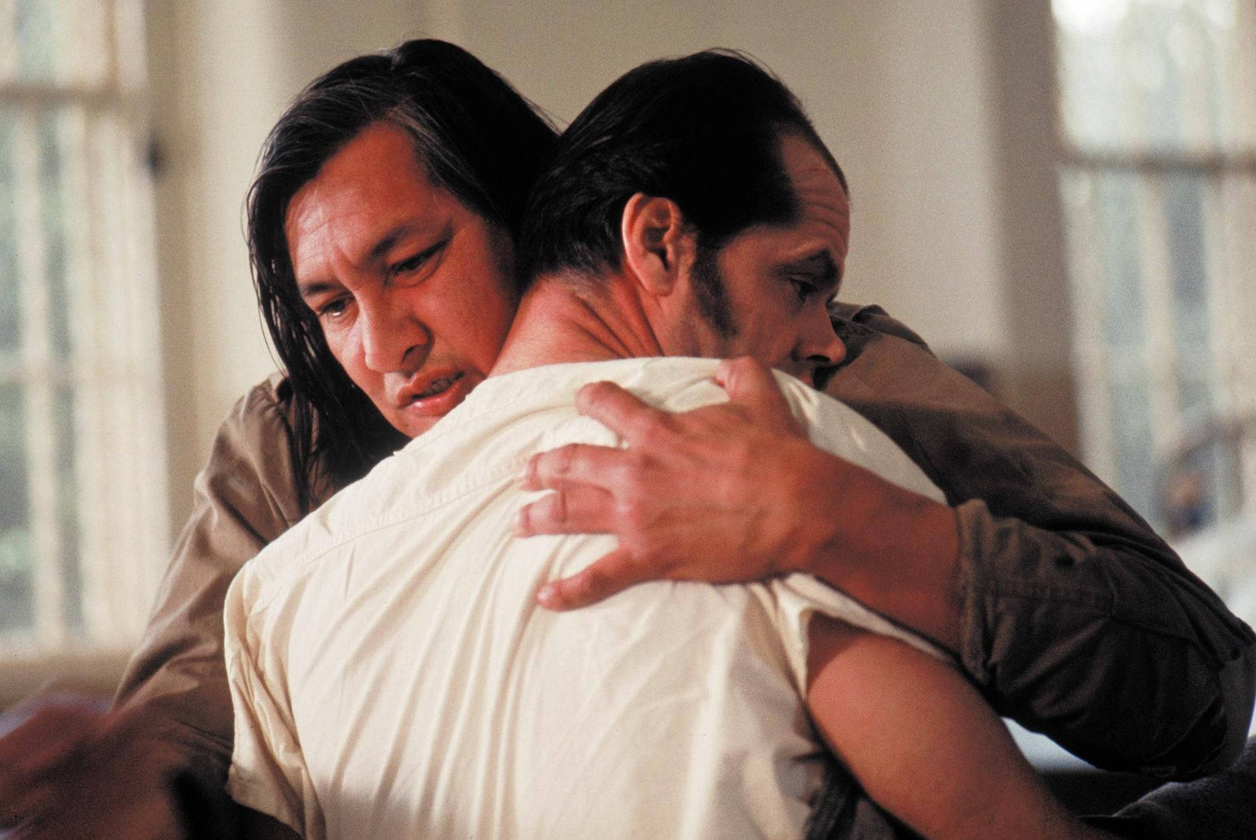 Will Sampson, movie scene, hugging a man, HD Desktop Wallpaper