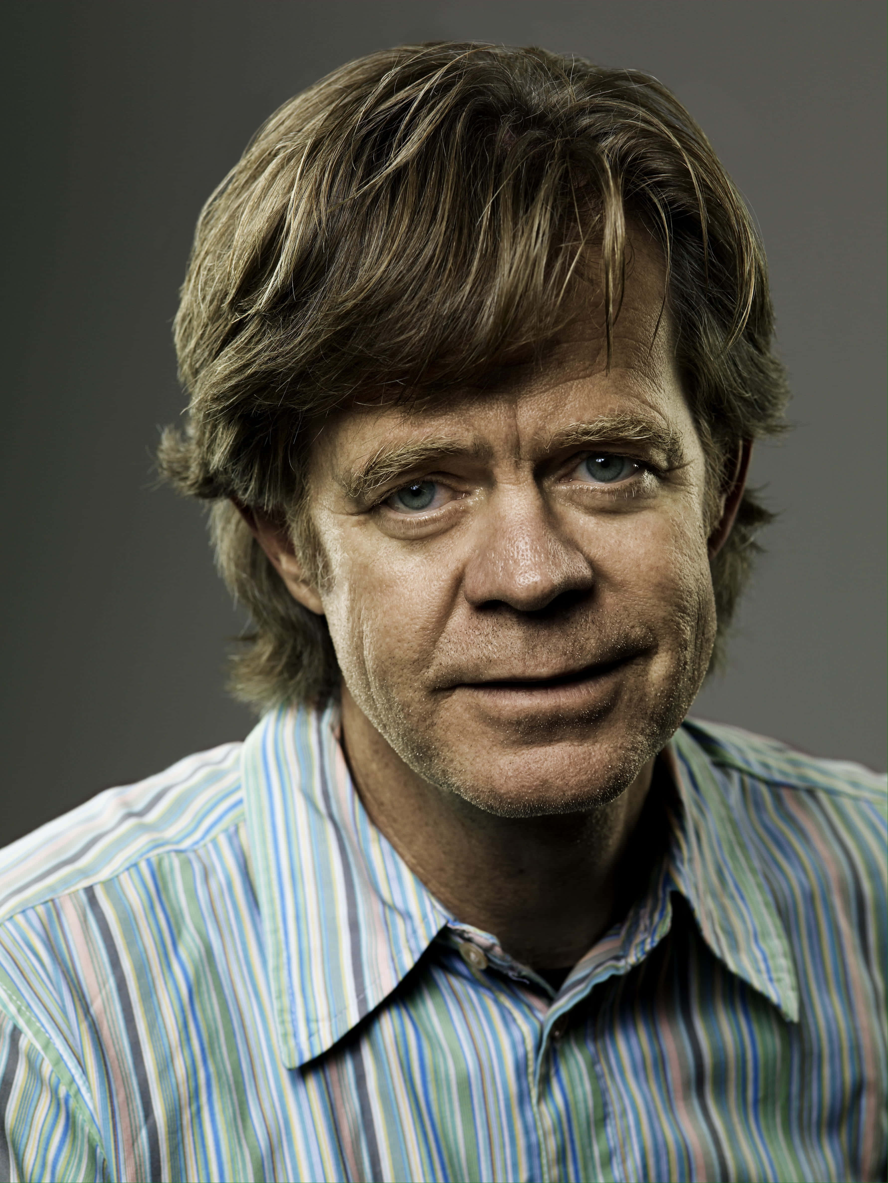 William H. Macy, tousled brown hair, blue eyes, 4K Phone Wallpaper