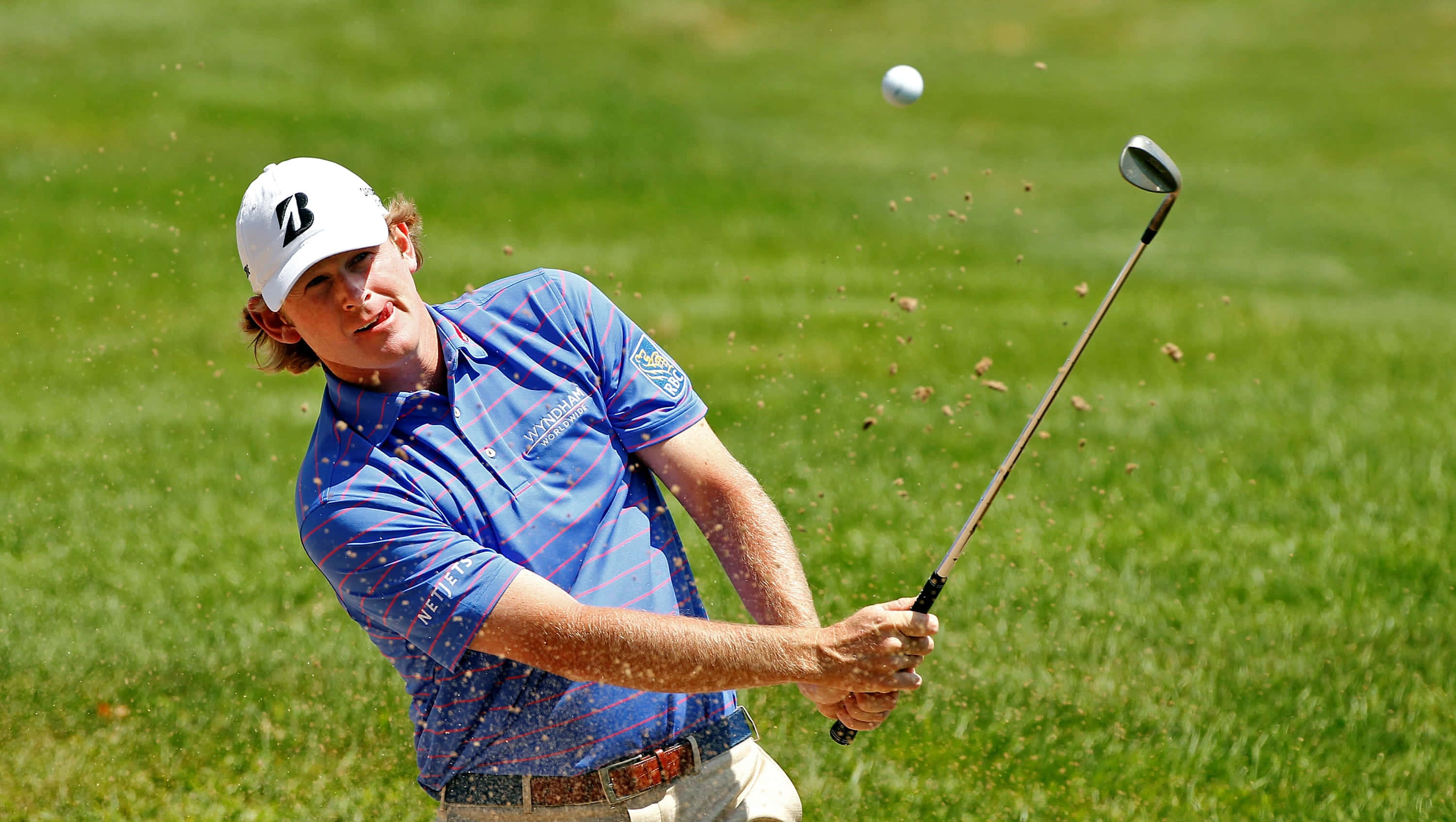 William McGirt, blue shirt, golf club, 2K Desktop Wallpaper