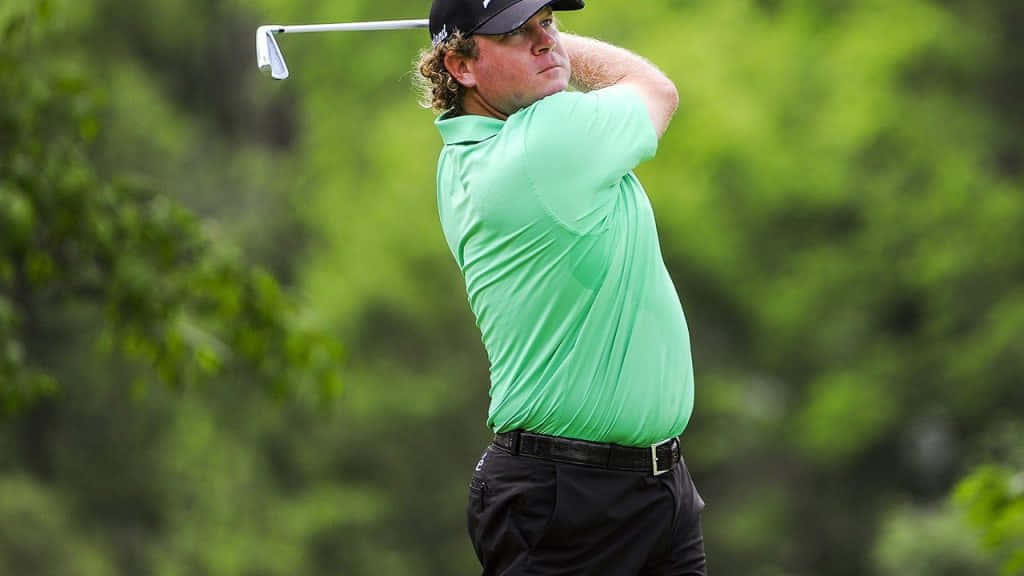 William McGirt, full swing, bright green shirt, SD Desktop Wallpaper