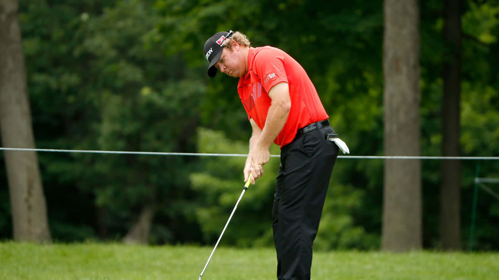William McGirt, chip shot, red shirt, HD Desktop Wallpaper