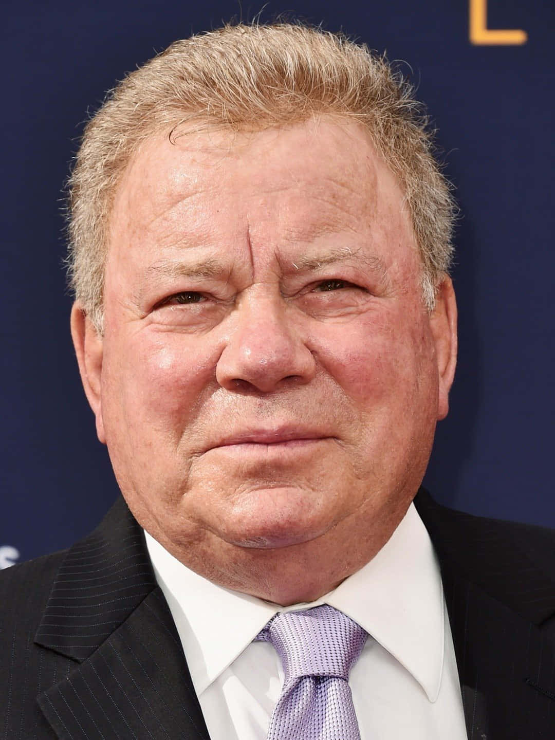 William Shatner, dark suit, light purple tie, HD Phone Wallpaper