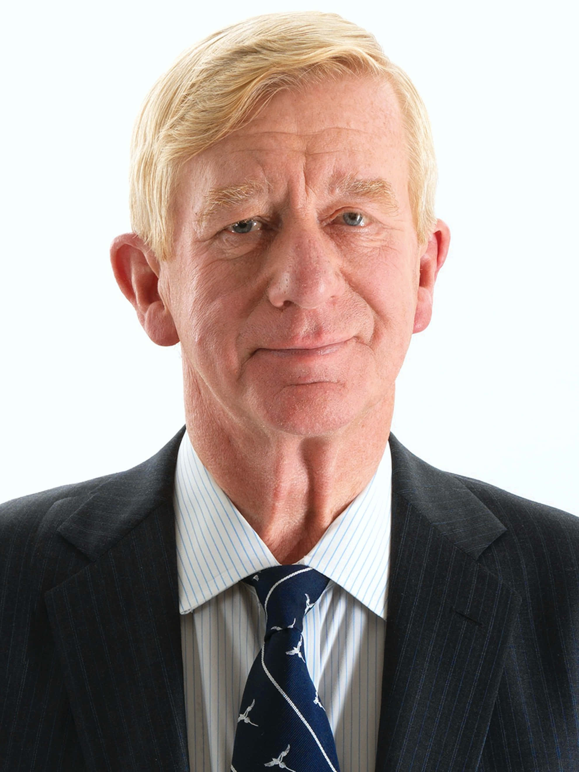 William Weld, blond hair, dark pinstripe suit, 2K Phone Wallpaper