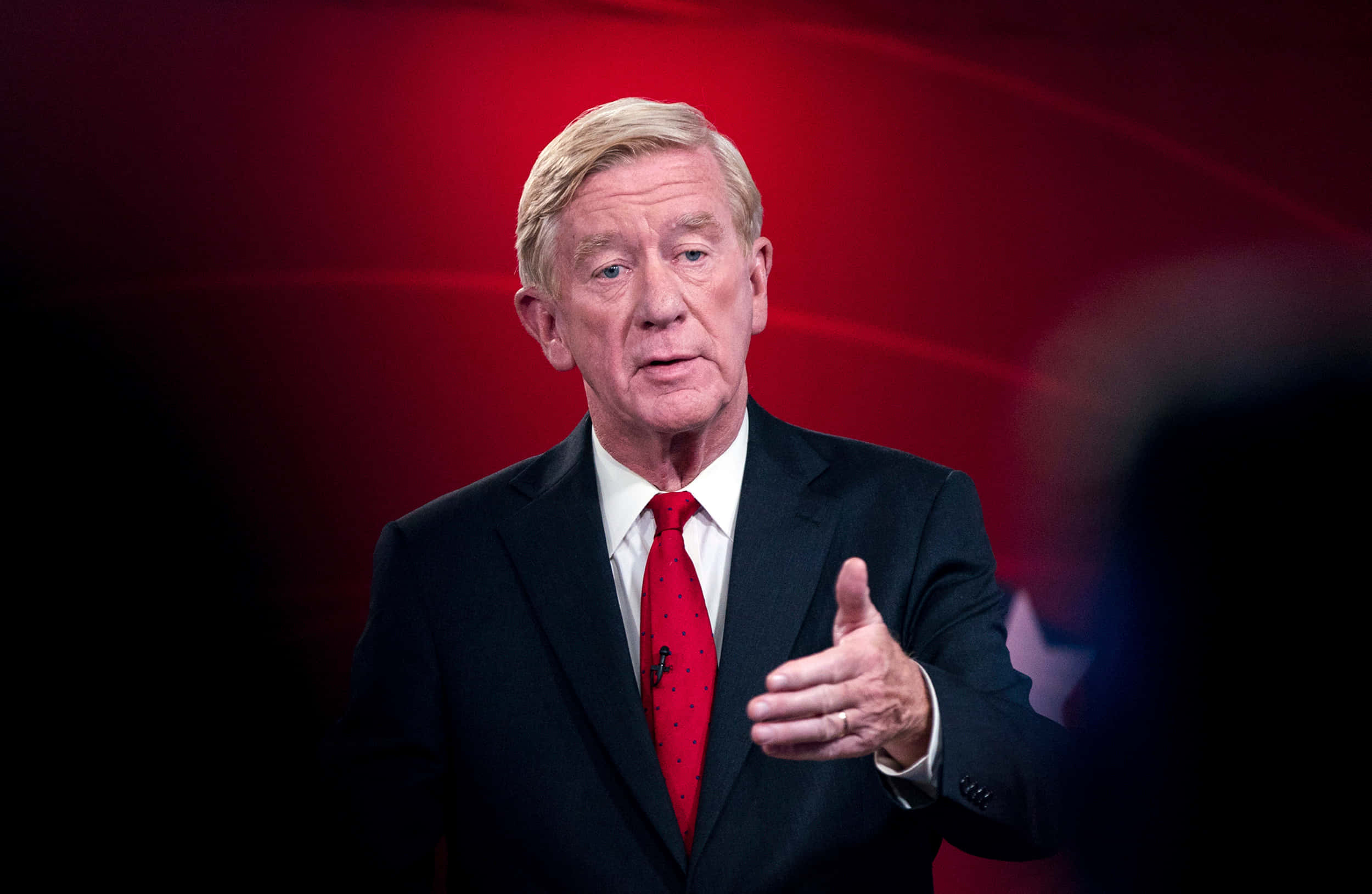 William Weld, dark suit, red tie, Full HD Desktop Wallpaper
