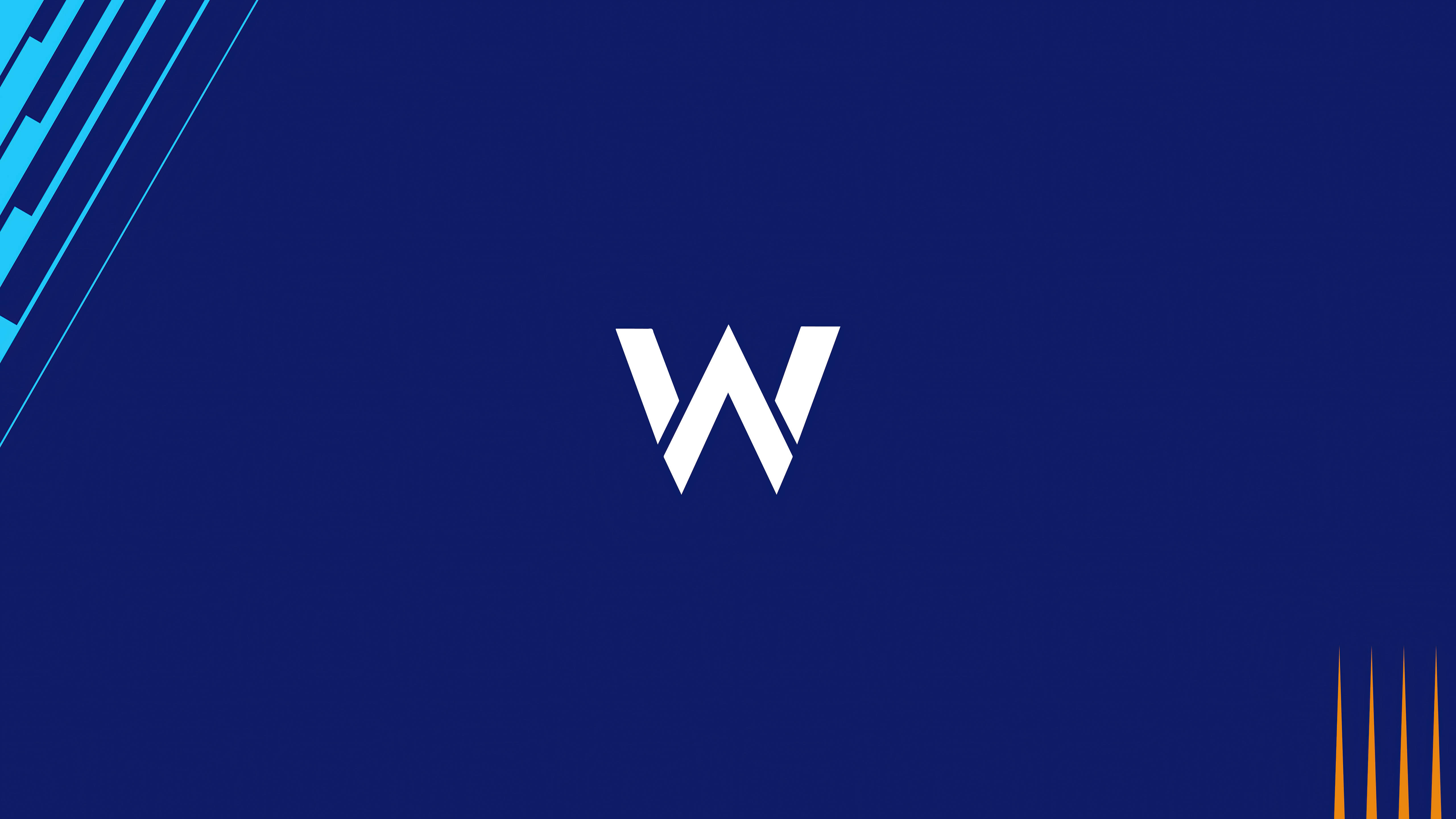 Williams, W logo, deep blue background, 5K Desktop Wallpaper