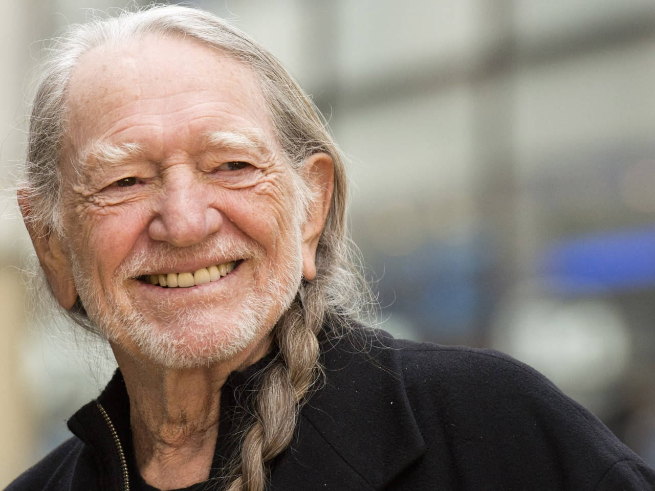 Willie Nelson, black jacket, long gray hair, HD Desktop Wallpaper