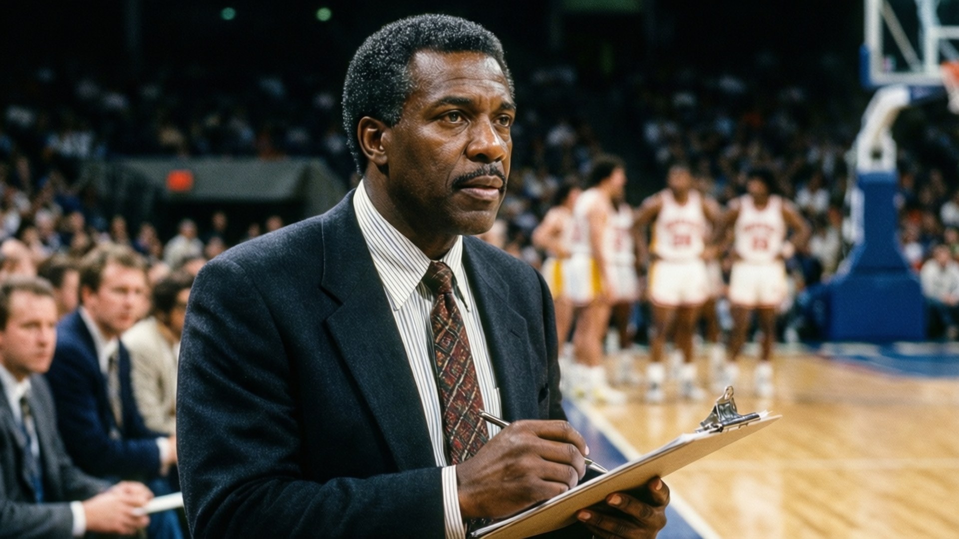 Willis Reed, clipboard, sidelines, Full HD Desktop Wallpaper