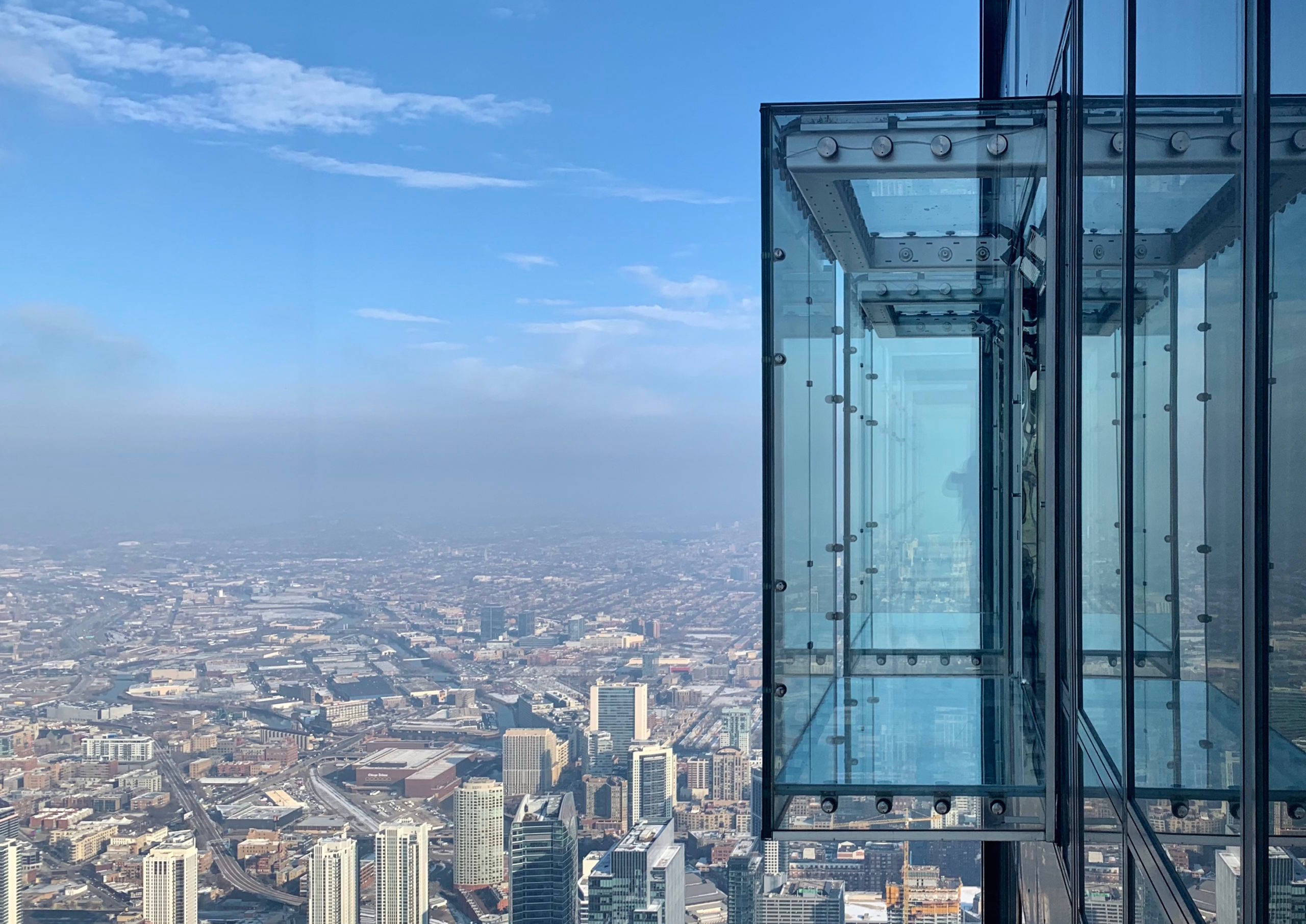Willis Tower, glass observation deck, glass elevator, 2K Desktop Wallpaper
