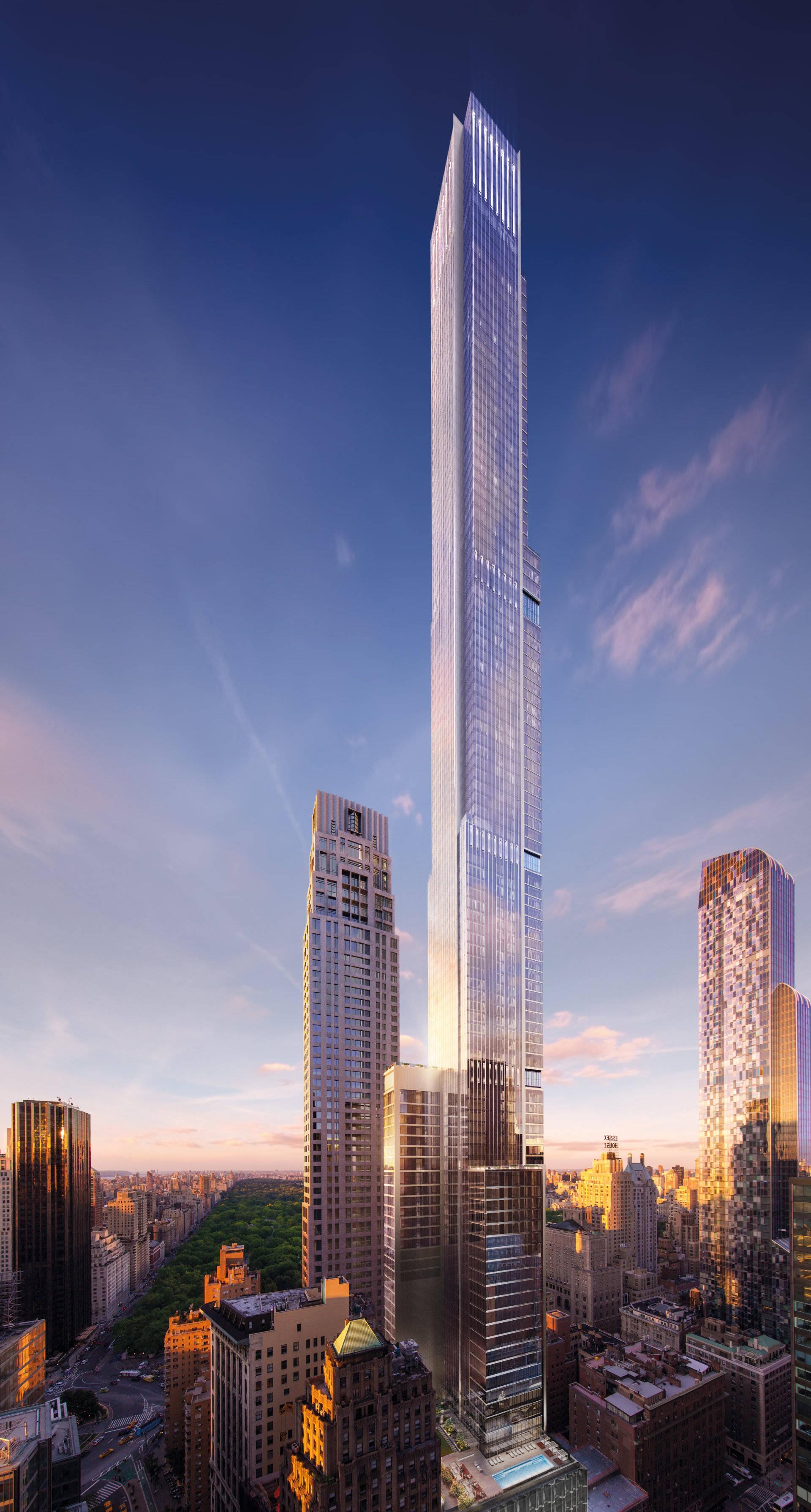 Willis Tower, sunset, glass skyscraper, 2K Phone Wallpaper