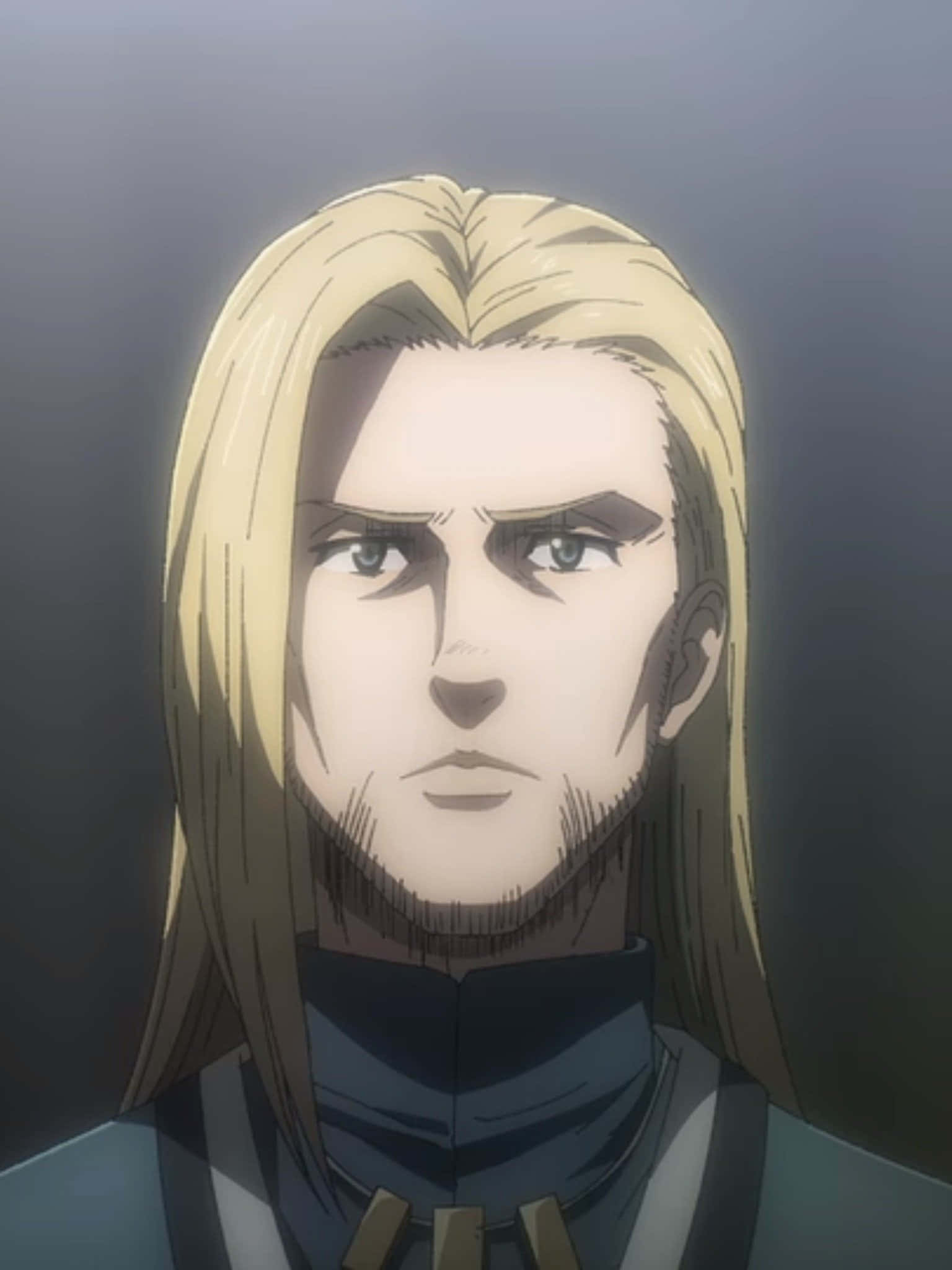 Willy Tybur, anime portrait, long blonde hair, Full HD Phone Wallpaper