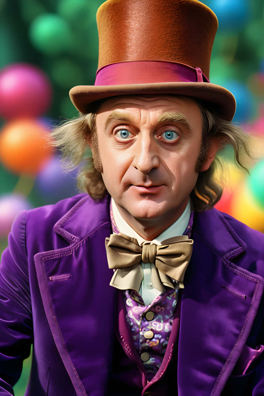 Willy Wonka, purple coat, top hat, HD Phone Wallpaper