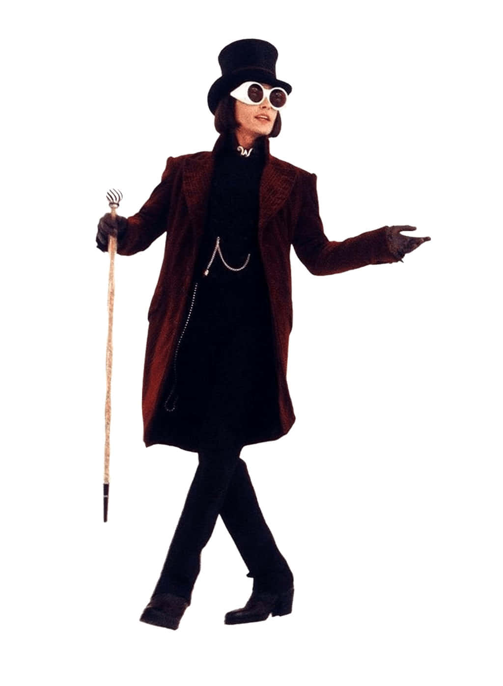 Willy Wonka, brown velvet coat, top hat, HD Phone Wallpaper