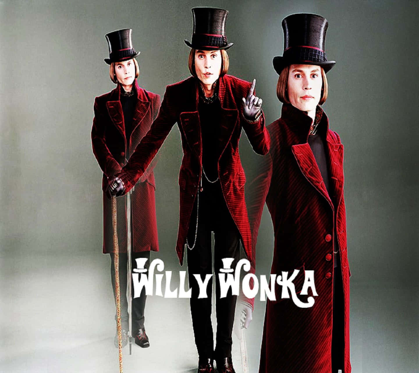 Willy Wonka, red velvet coats, top hats, HD Desktop Wallpaper