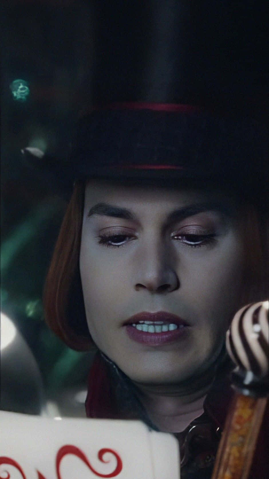 Willy Wonka, top hat, candy cane, HD Phone Wallpaper