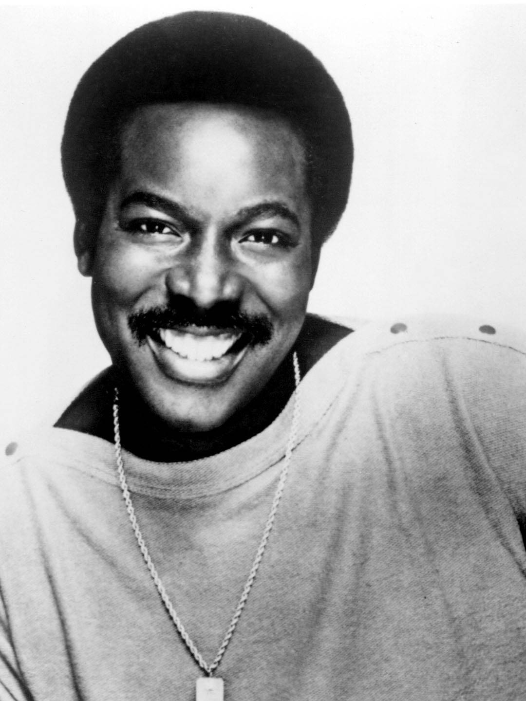 Wilson Pickett, black and white studio portrait, mustache, HD Phone Wallpaper