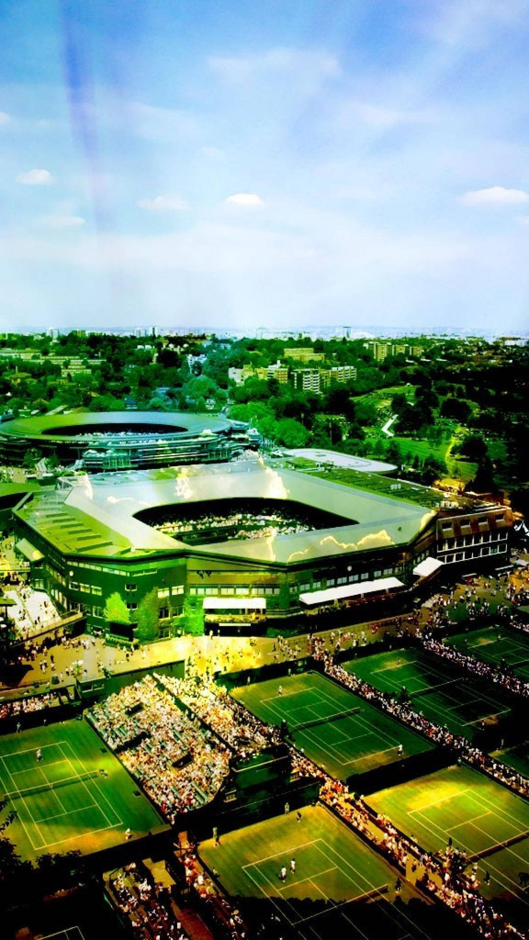 Wimbledon, aerial view, tennis complex, Full HD Phone Wallpaper