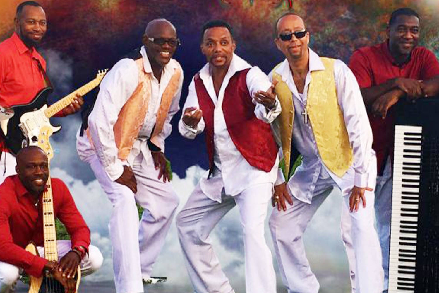 Wind And Fire, Earth Wind And Fire, red white and gold outfits, HD Desktop Wallpaper