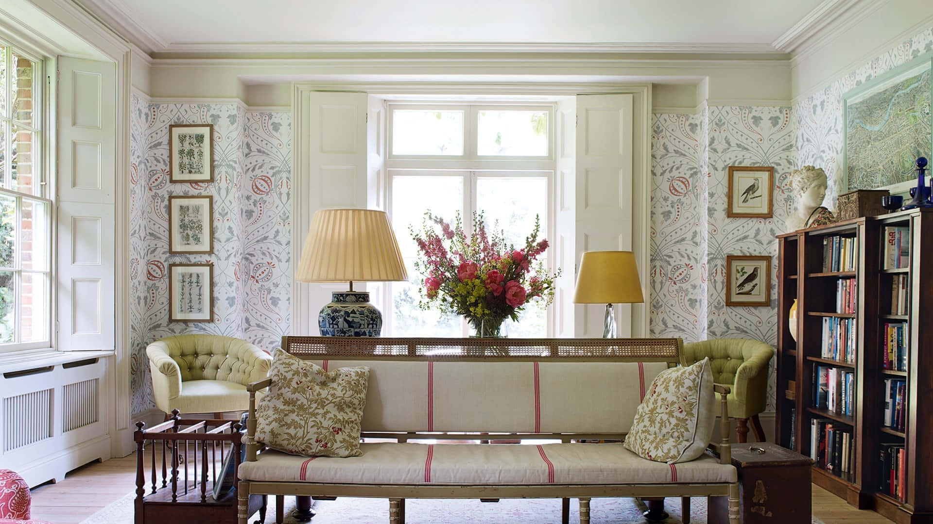 Window, bright reading room, sunlit, Full HD Desktop Wallpaper