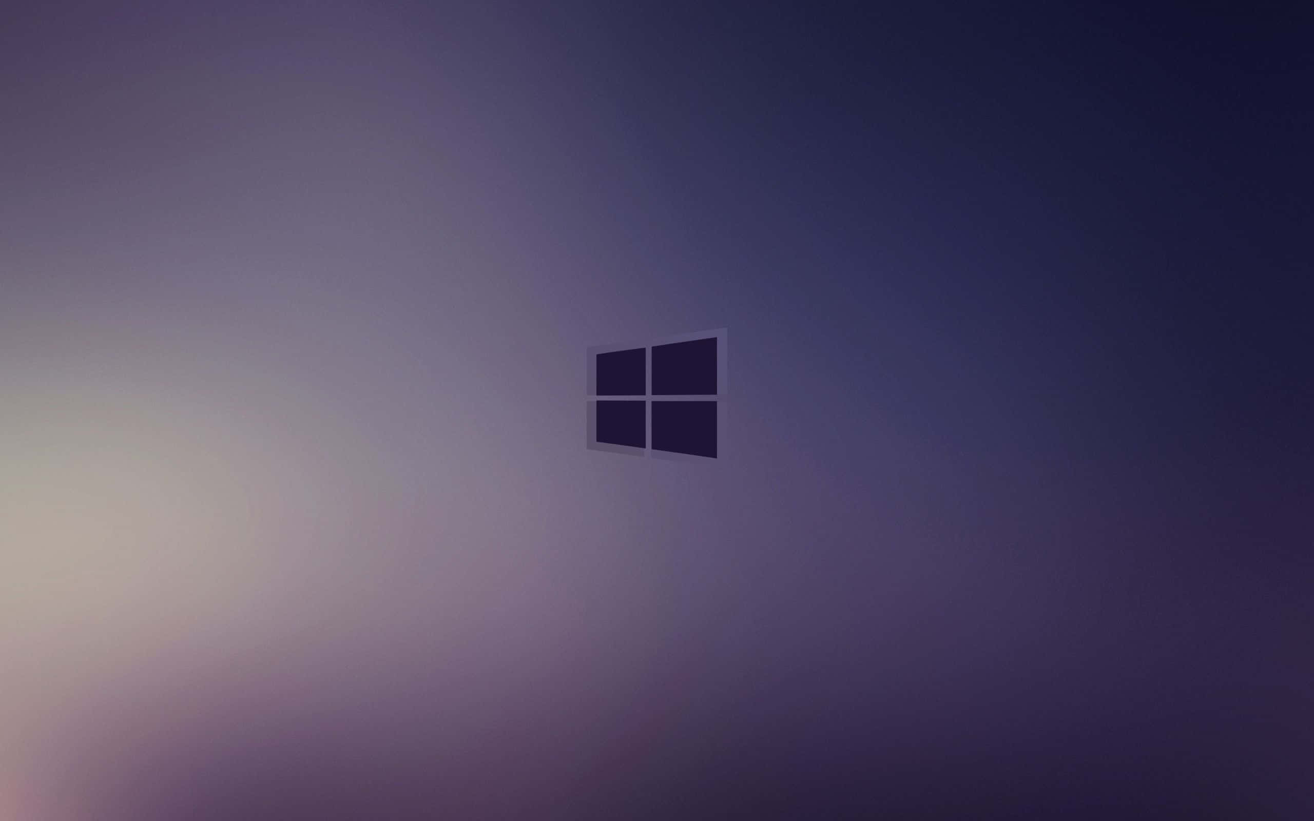 Windows 1, Dim Blue, gradient purple background, 2K Desktop Wallpaper