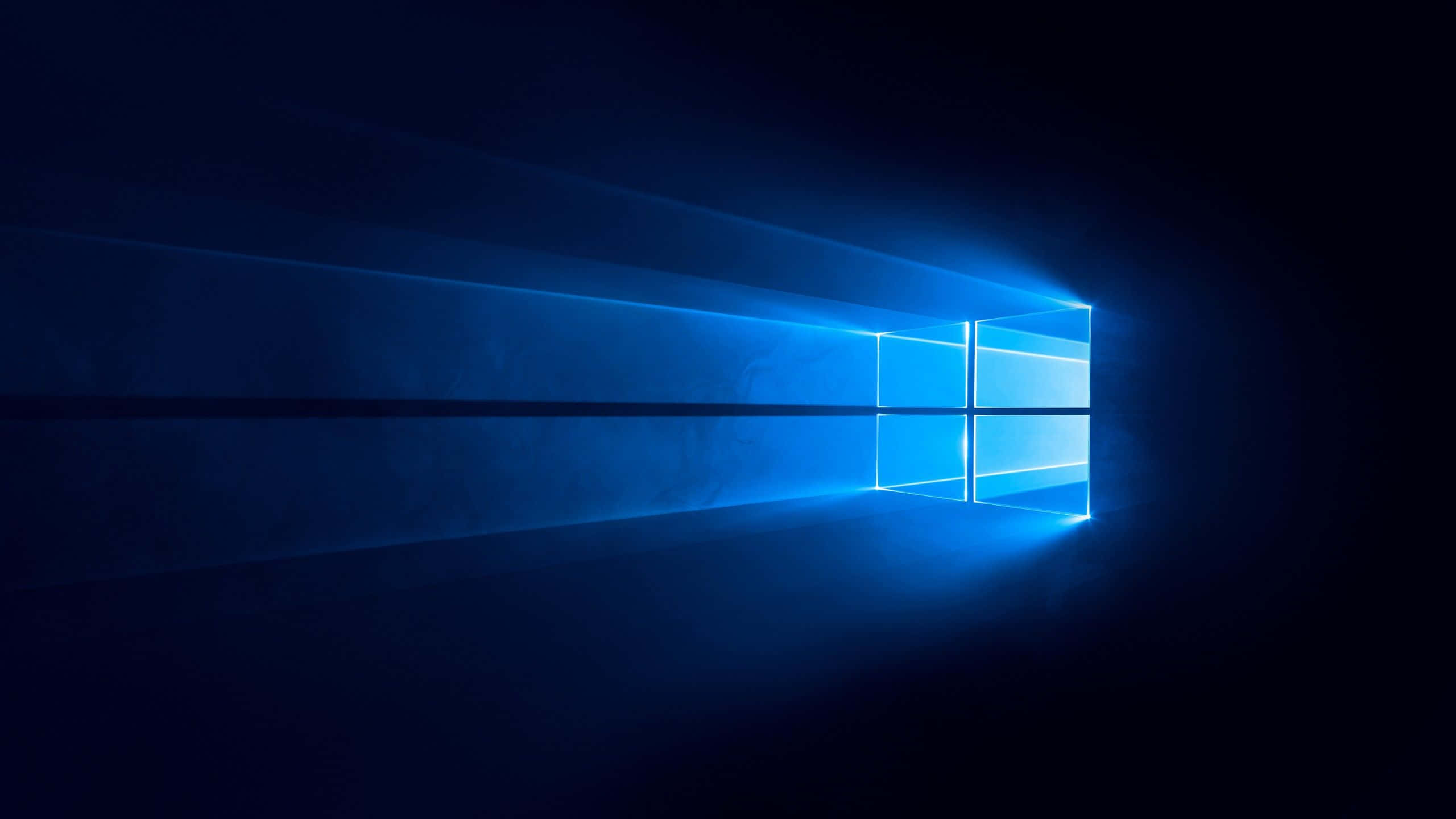 Windows 1, Bright Blue, glowing blue window, 2K Desktop Wallpaper