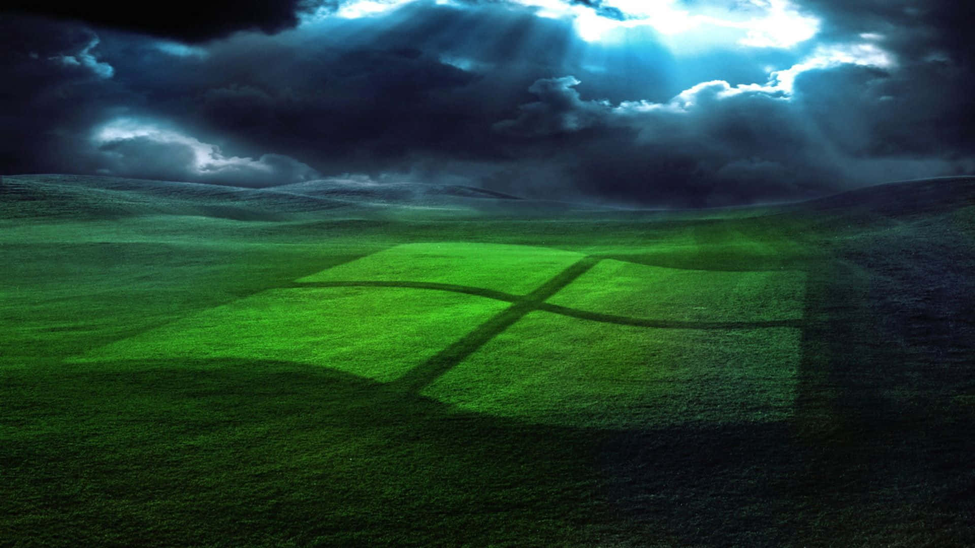 Windows 1.0, Windows logo, stormy sky, Full HD Desktop Wallpaper