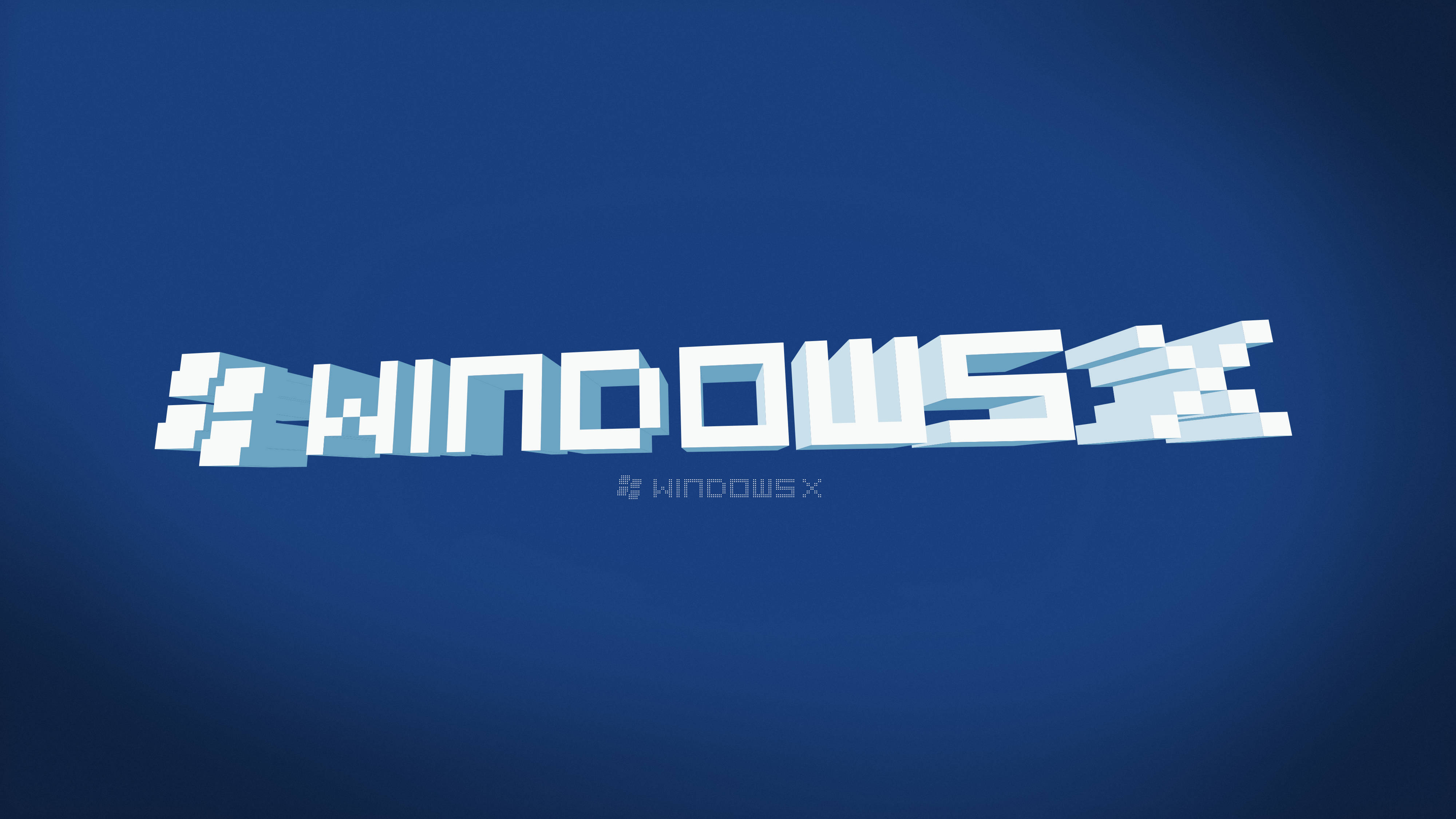 Windows X, light blue, gradient blue background, 4K Desktop Wallpaper