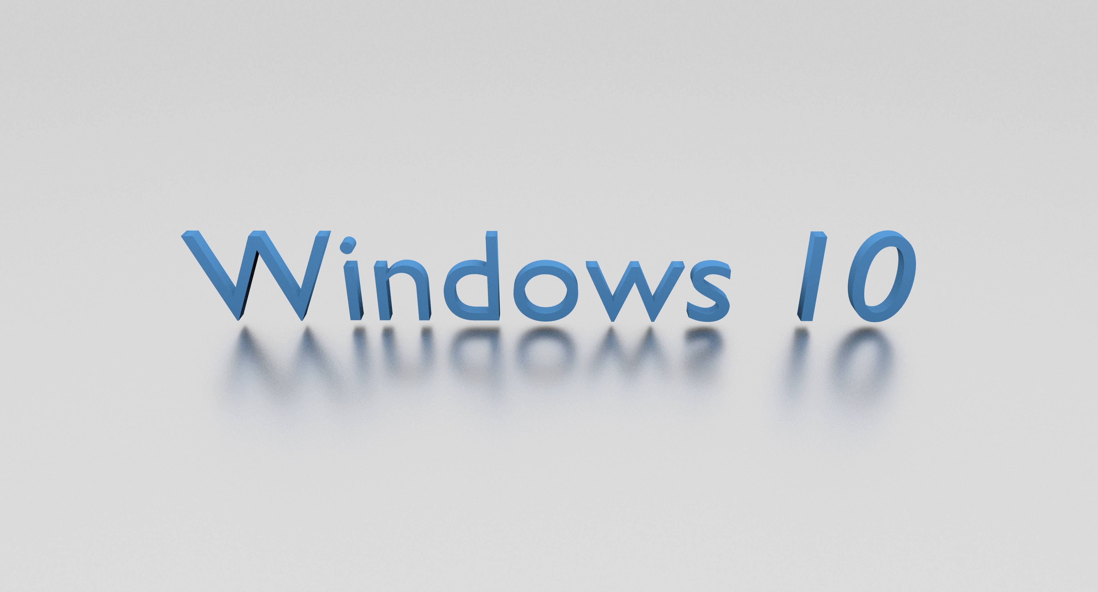 Windows 10, blue, 3d, 4K Desktop Wallpaper