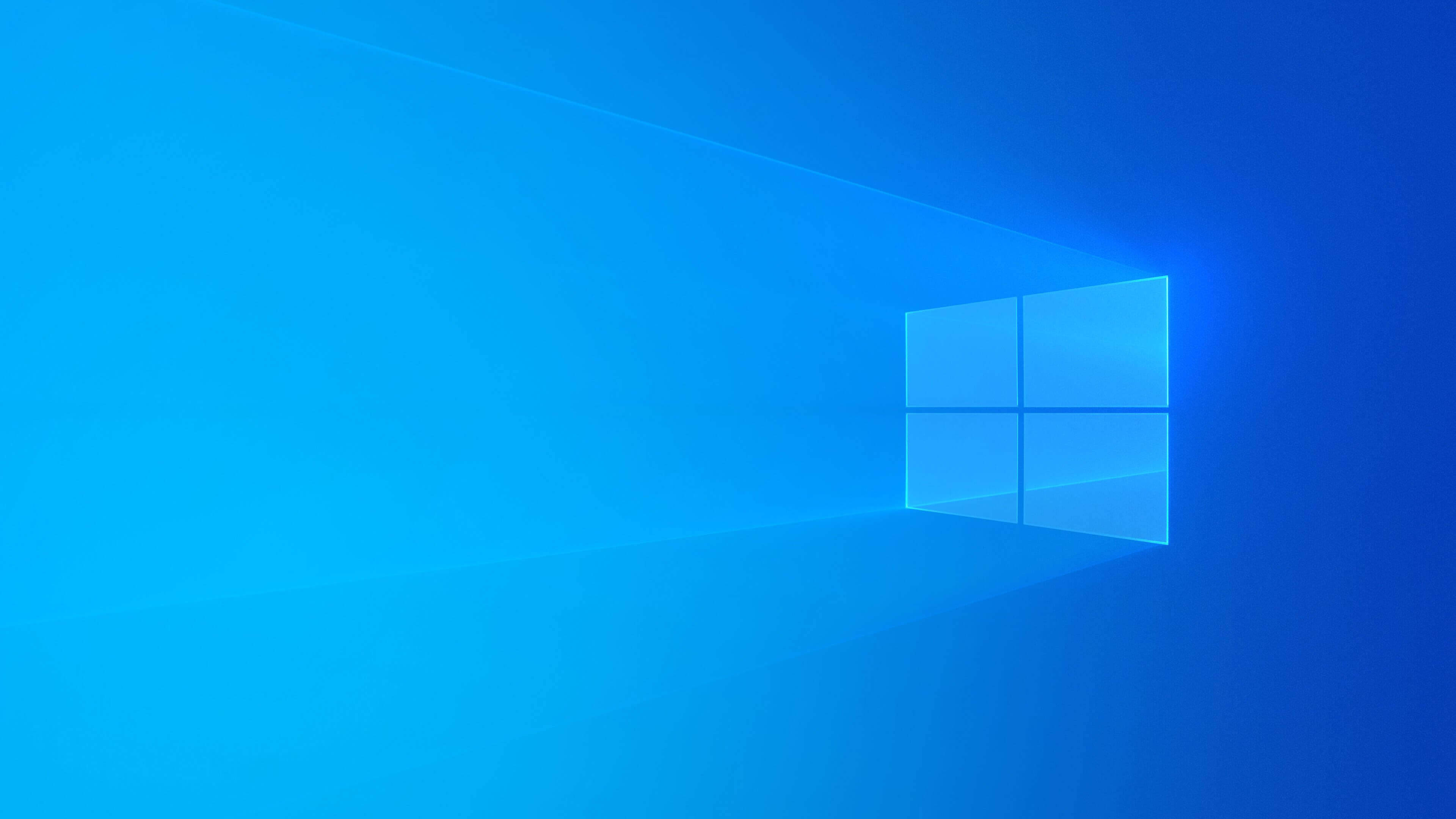 Vibrant Blue, Windows 10 HD, glowing blue window logo, 4K Desktop Wallpaper
