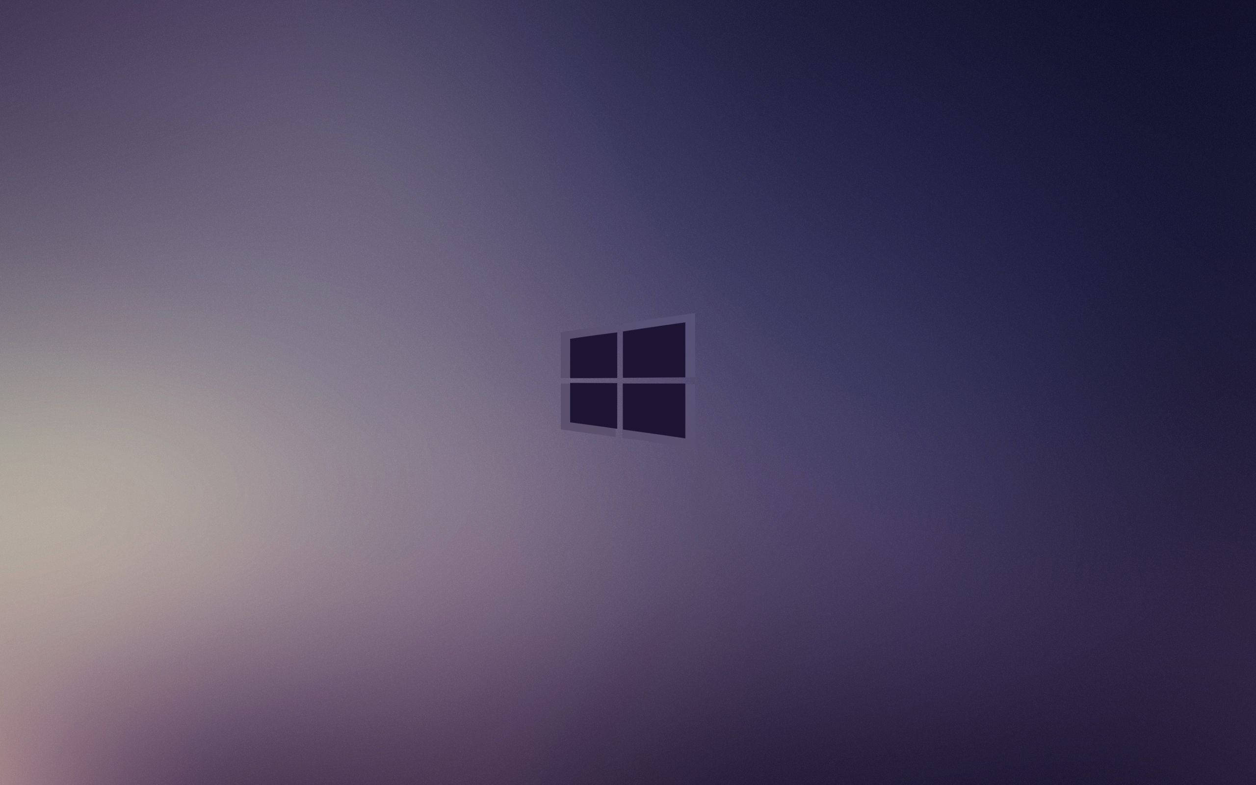 Windows 10 HD, dark purple, gradient purple and gray, 2K Desktop Wallpaper