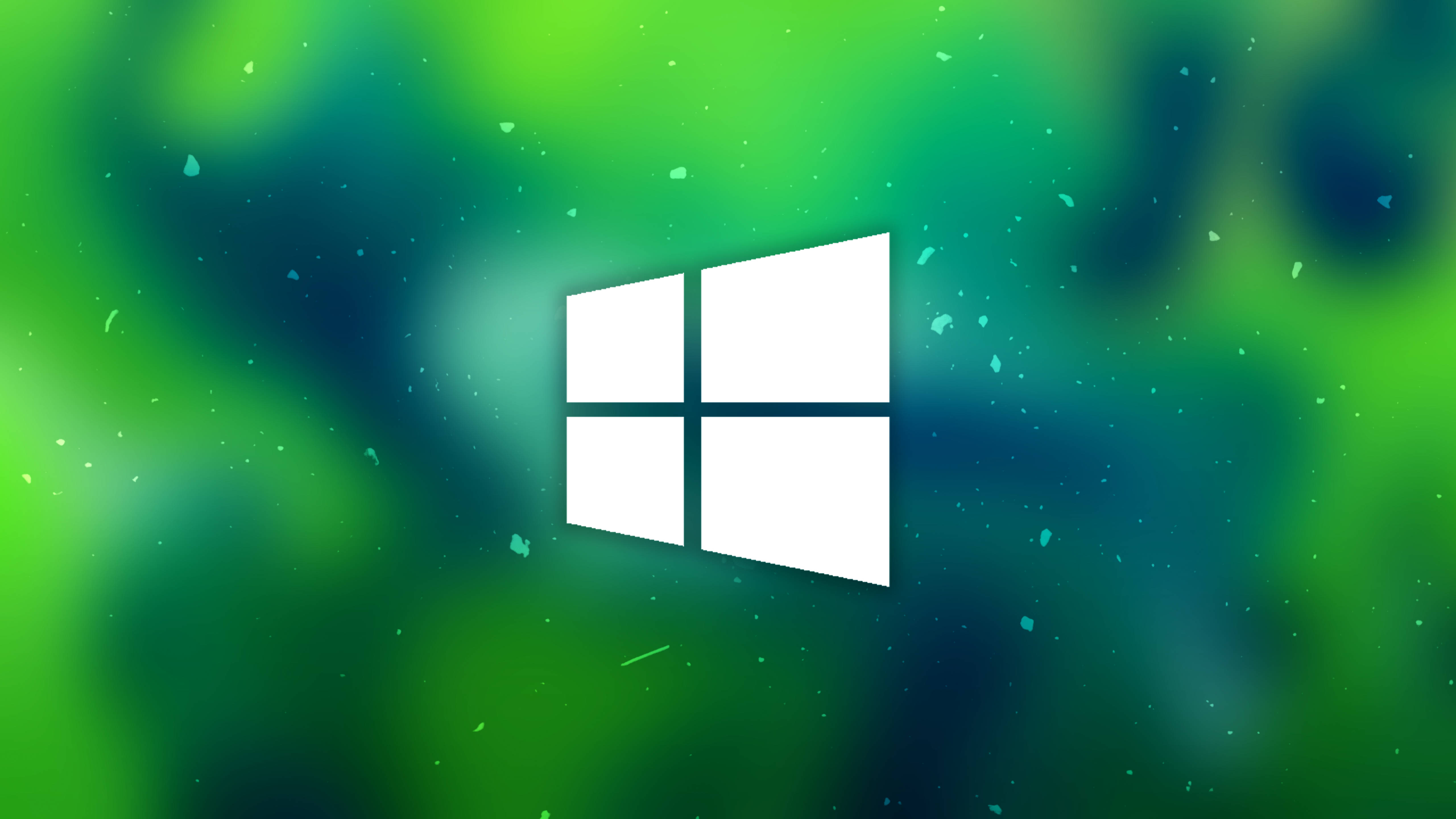 Windows 10, green, teal, 5K Desktop Wallpaper