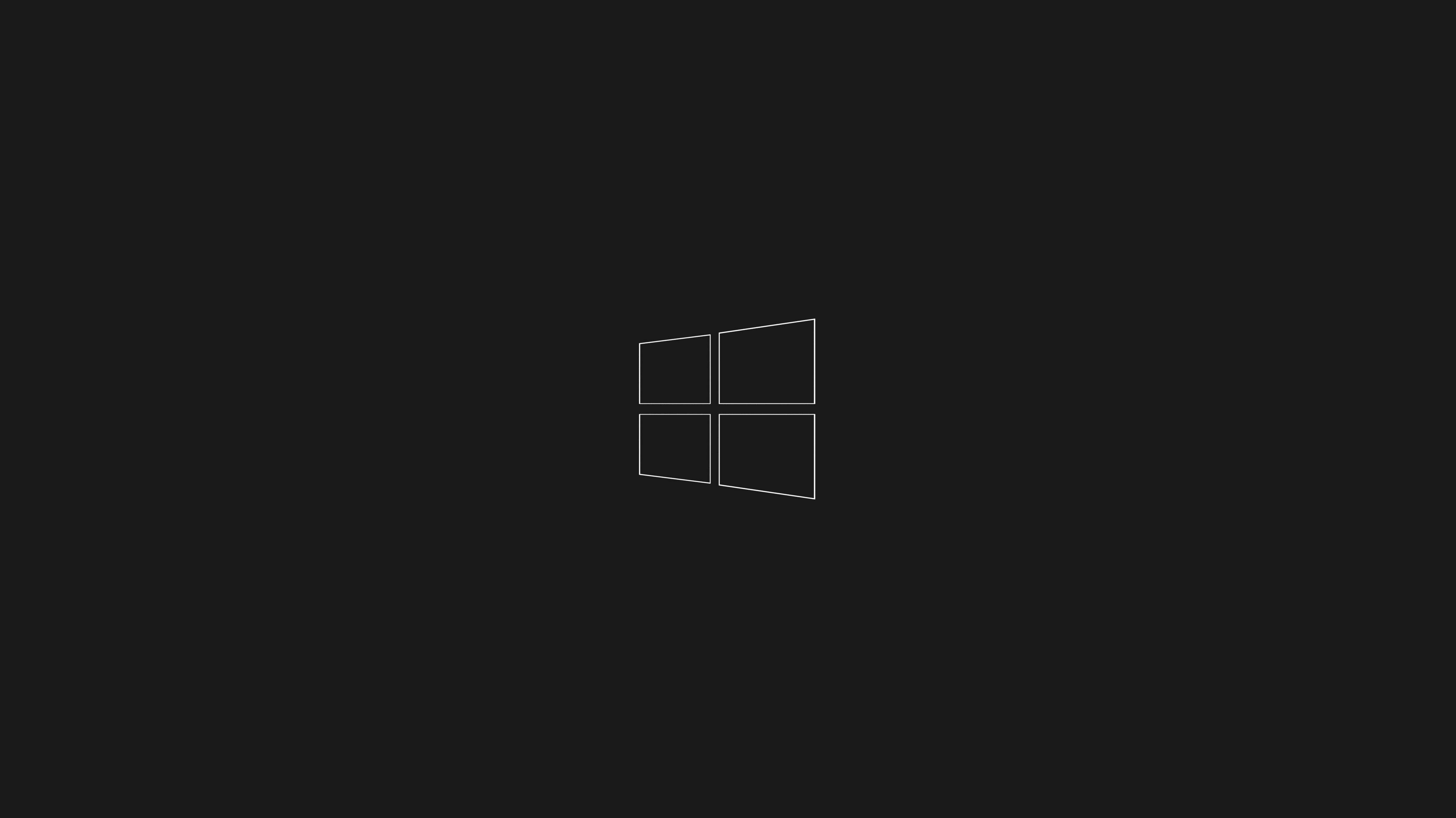 Windows 10, black, white, 4K Desktop Wallpaper