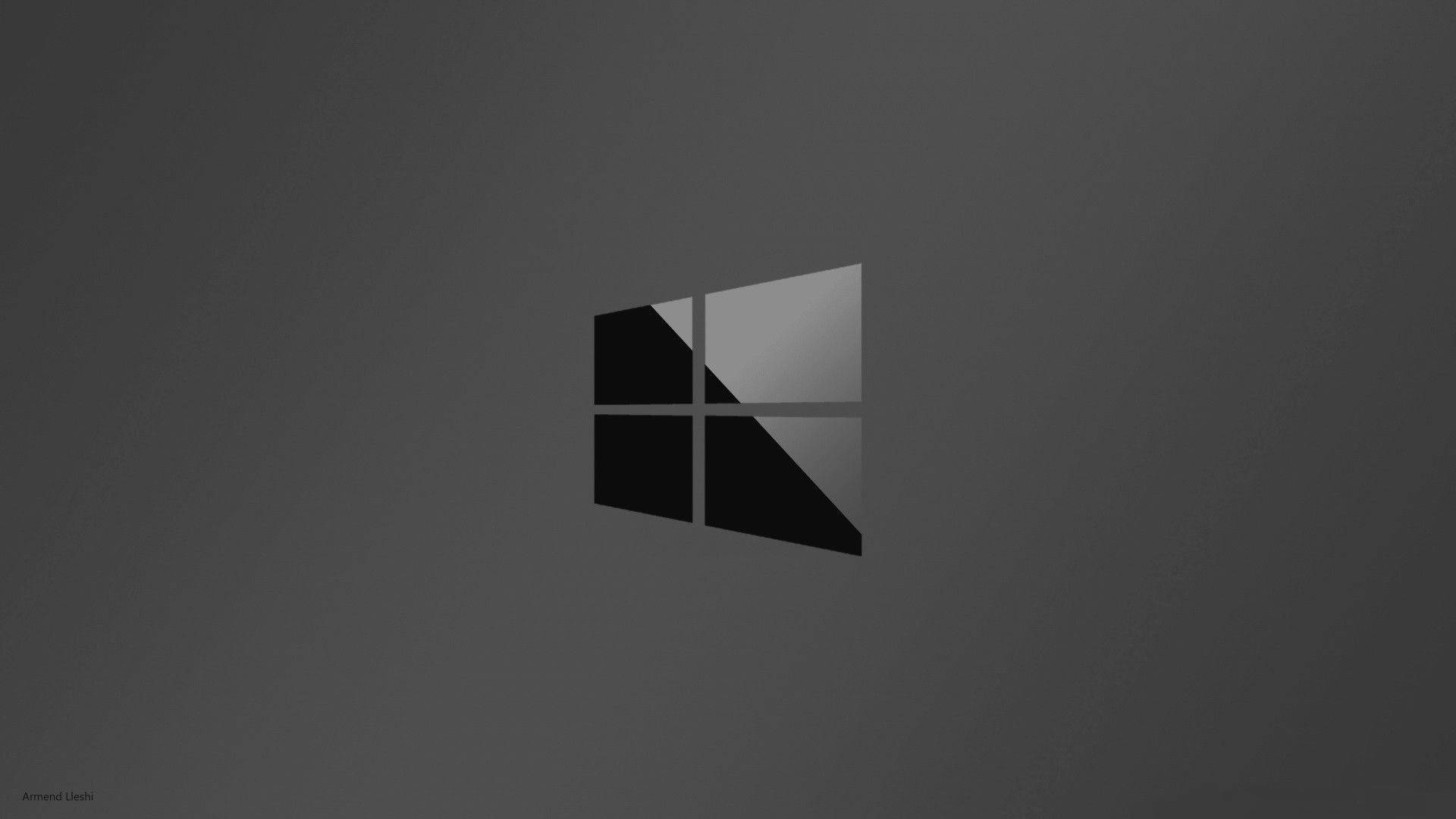 Windows 10 HD, black, gray, Full HD Desktop Wallpaper