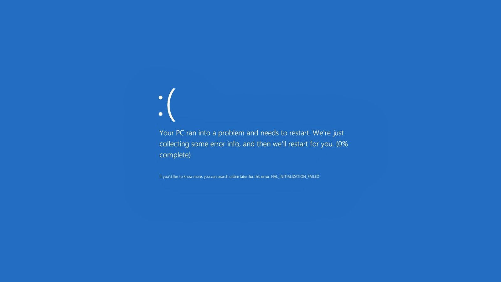 Windows 10, blue, error screen, HD Desktop Wallpaper