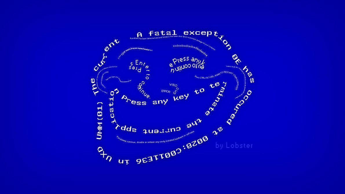 blue troll face, Windows 10, fatal exception has occurred, SD Desktop Wallpaper