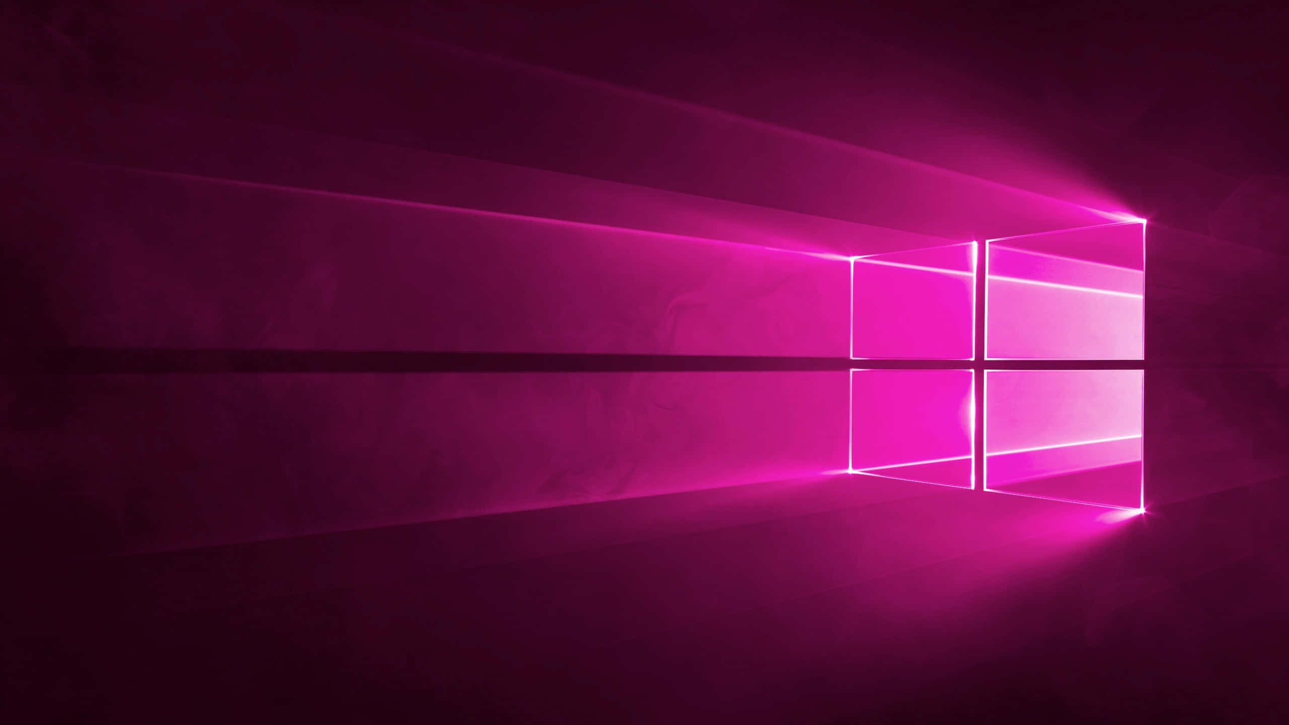 purple glow, Windows 10 logo, magenta, 2K Desktop Wallpaper