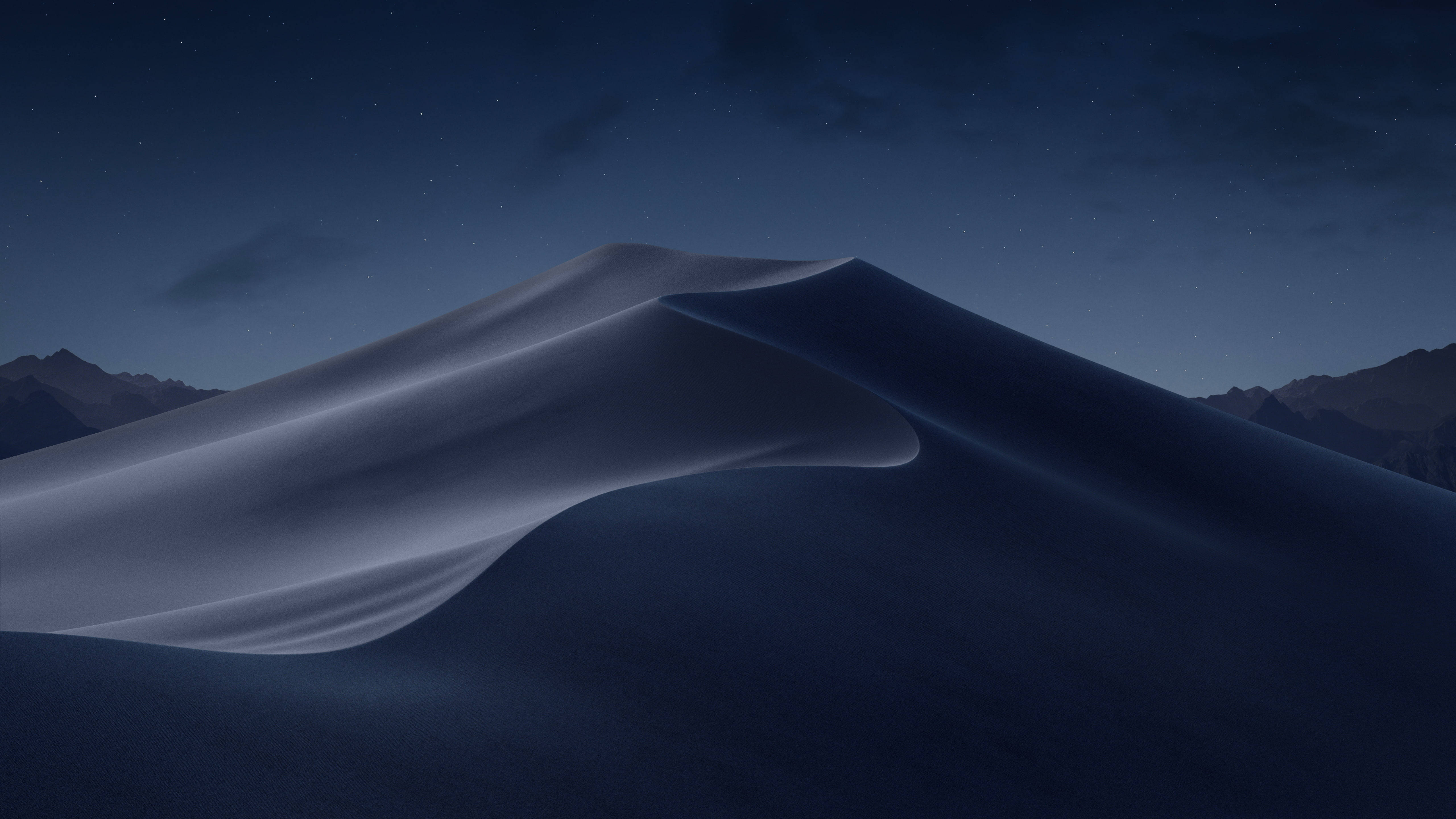 Windows 11 4K, dark desert, starry night sky, 5K Desktop Wallpaper