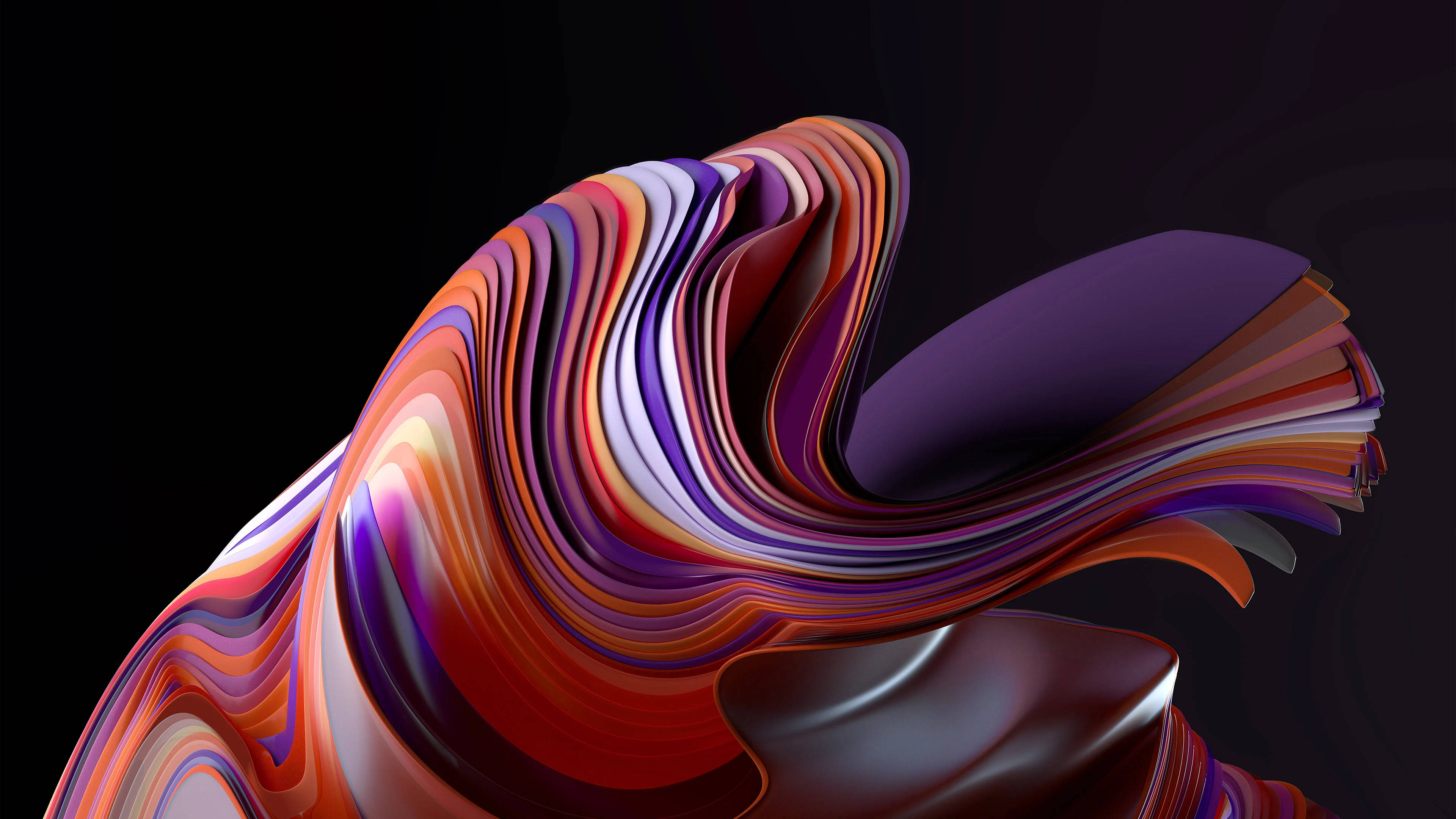 Windows 11 4K, fiery reds, purples, 4K Desktop Wallpaper
