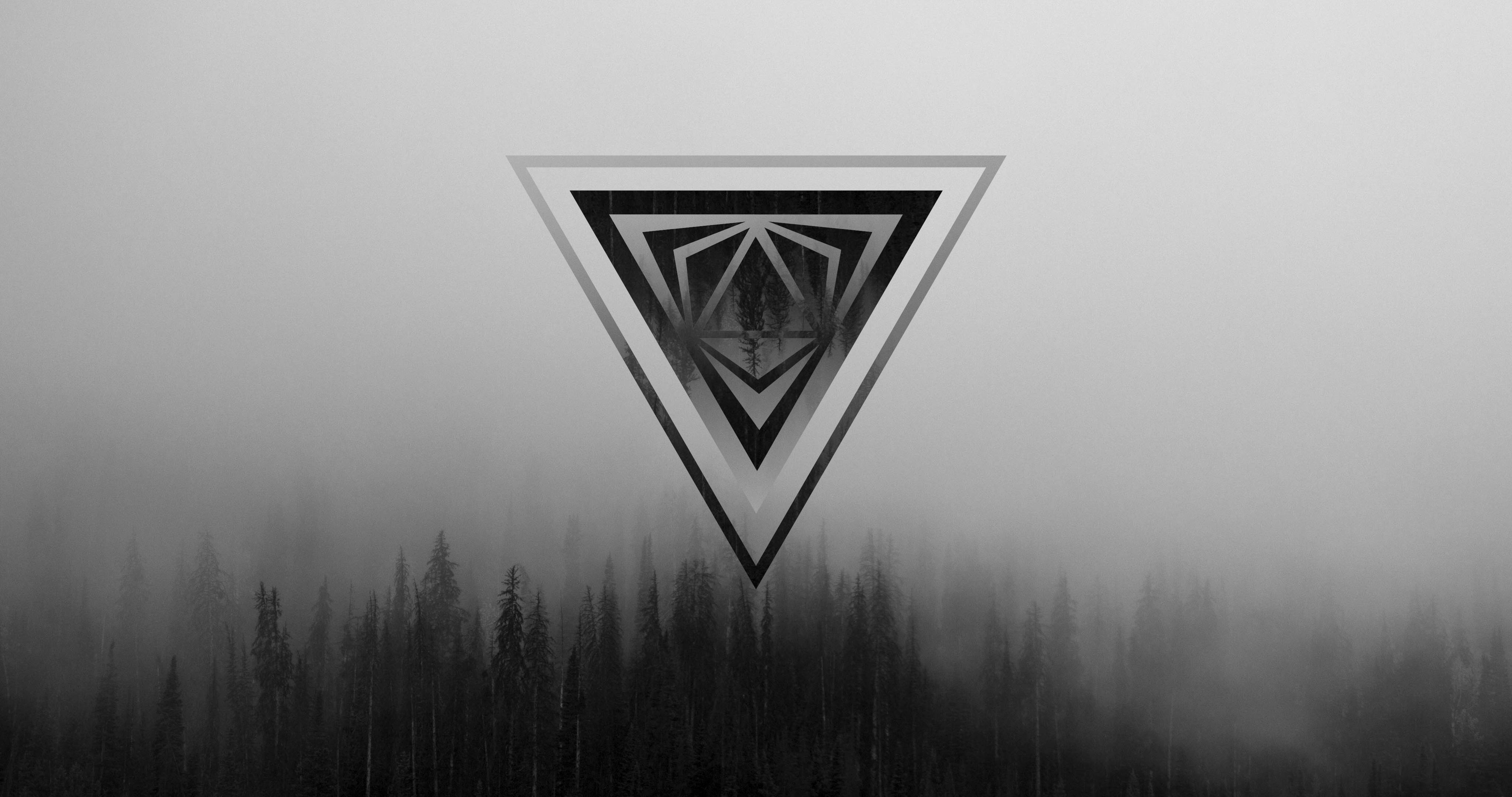 Windows 11, 4K, triangle emblem, 4K Desktop Wallpaper