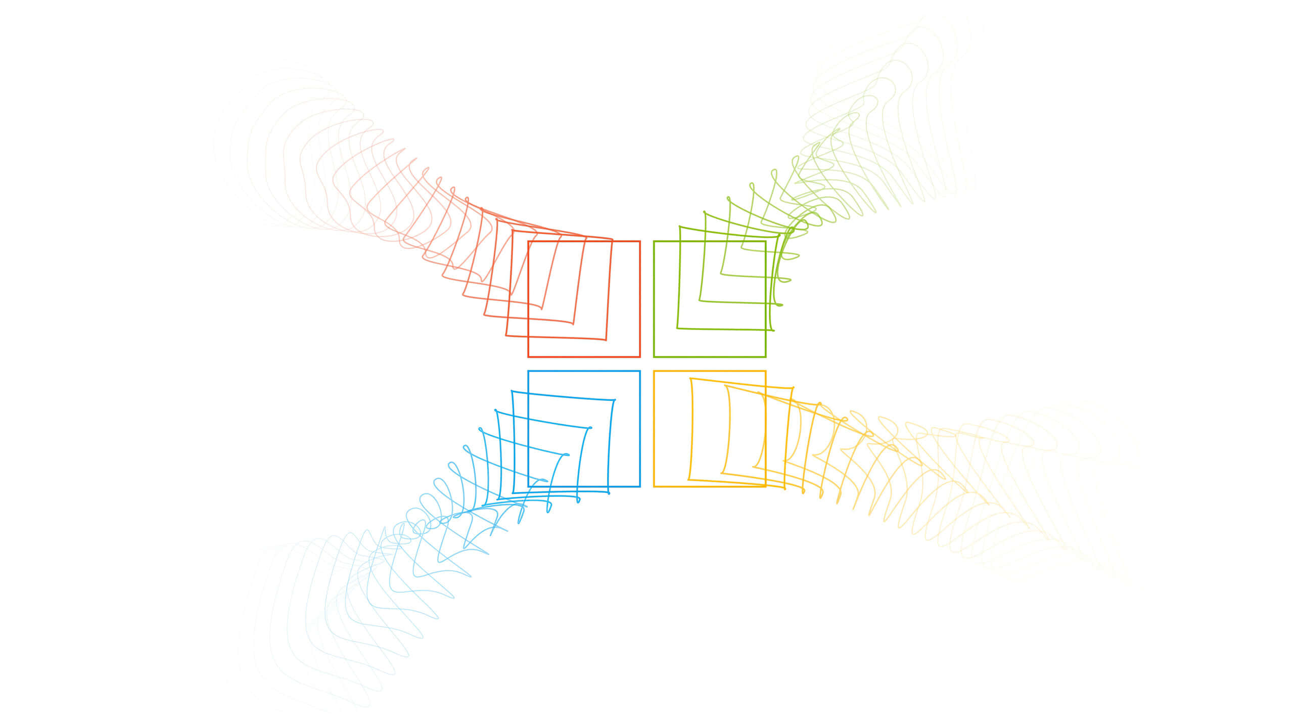 Windows, colorful abstract, four colored square clusters, 2K Desktop Wallpaper