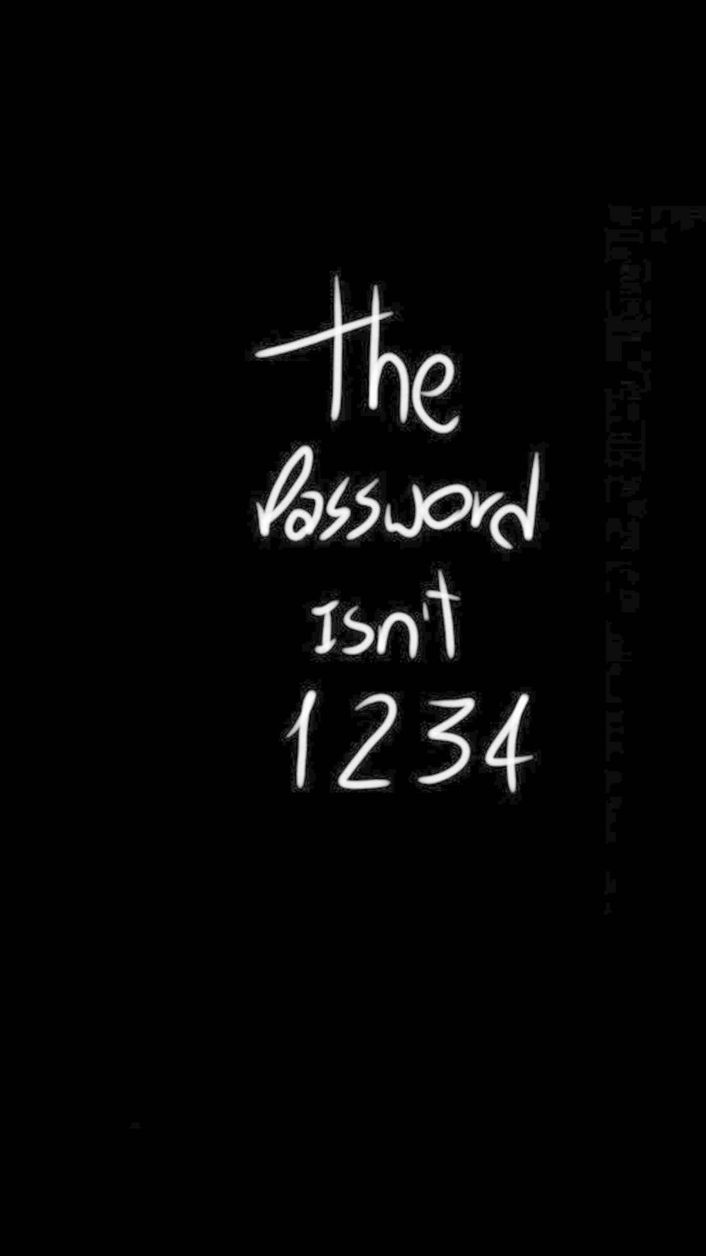 black background, white handwritten text, faint vertical text, 2K Phone Wallpaper