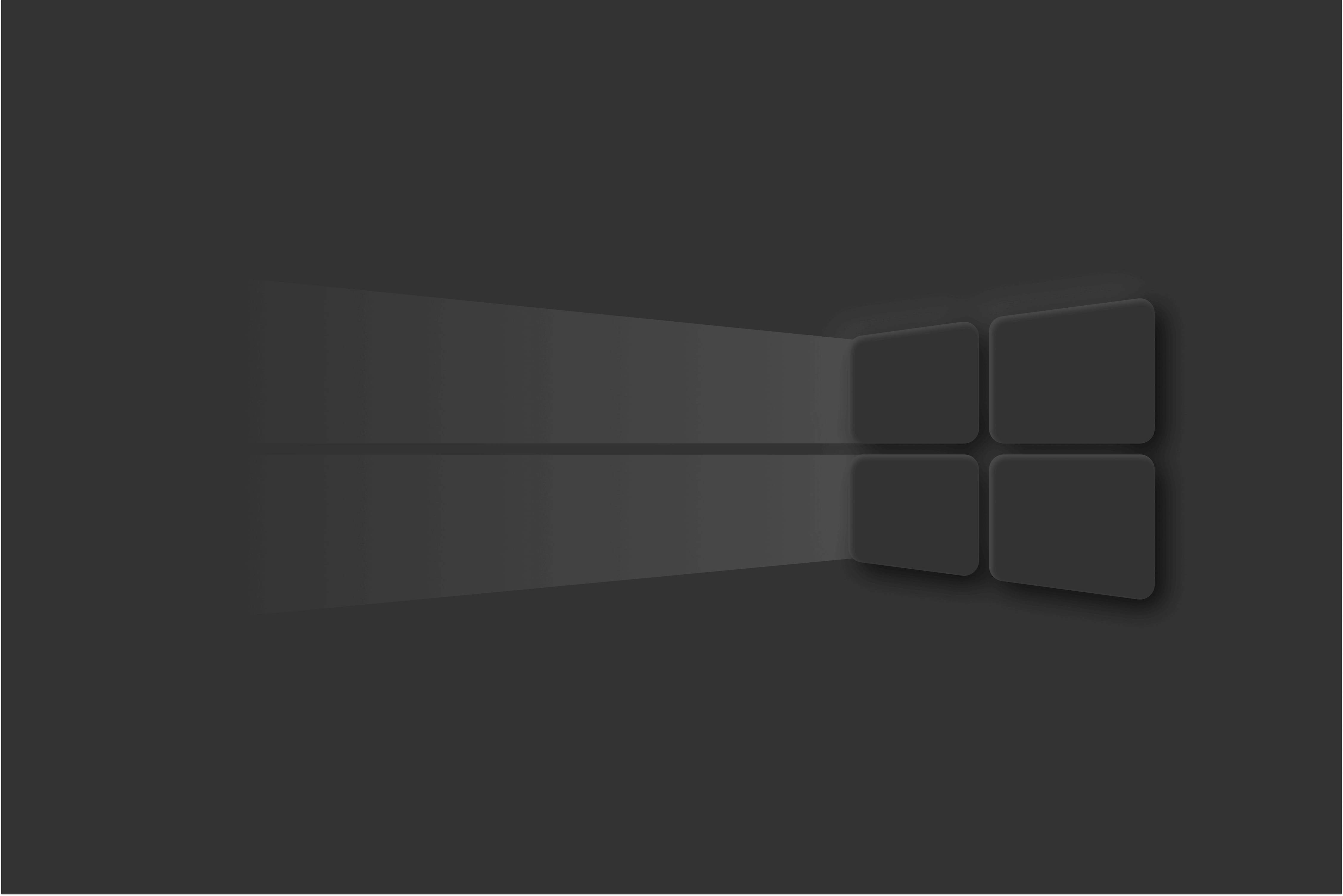 Windows 11 Logo, dark gray, soft gradient beam, 4K Desktop Wallpaper
