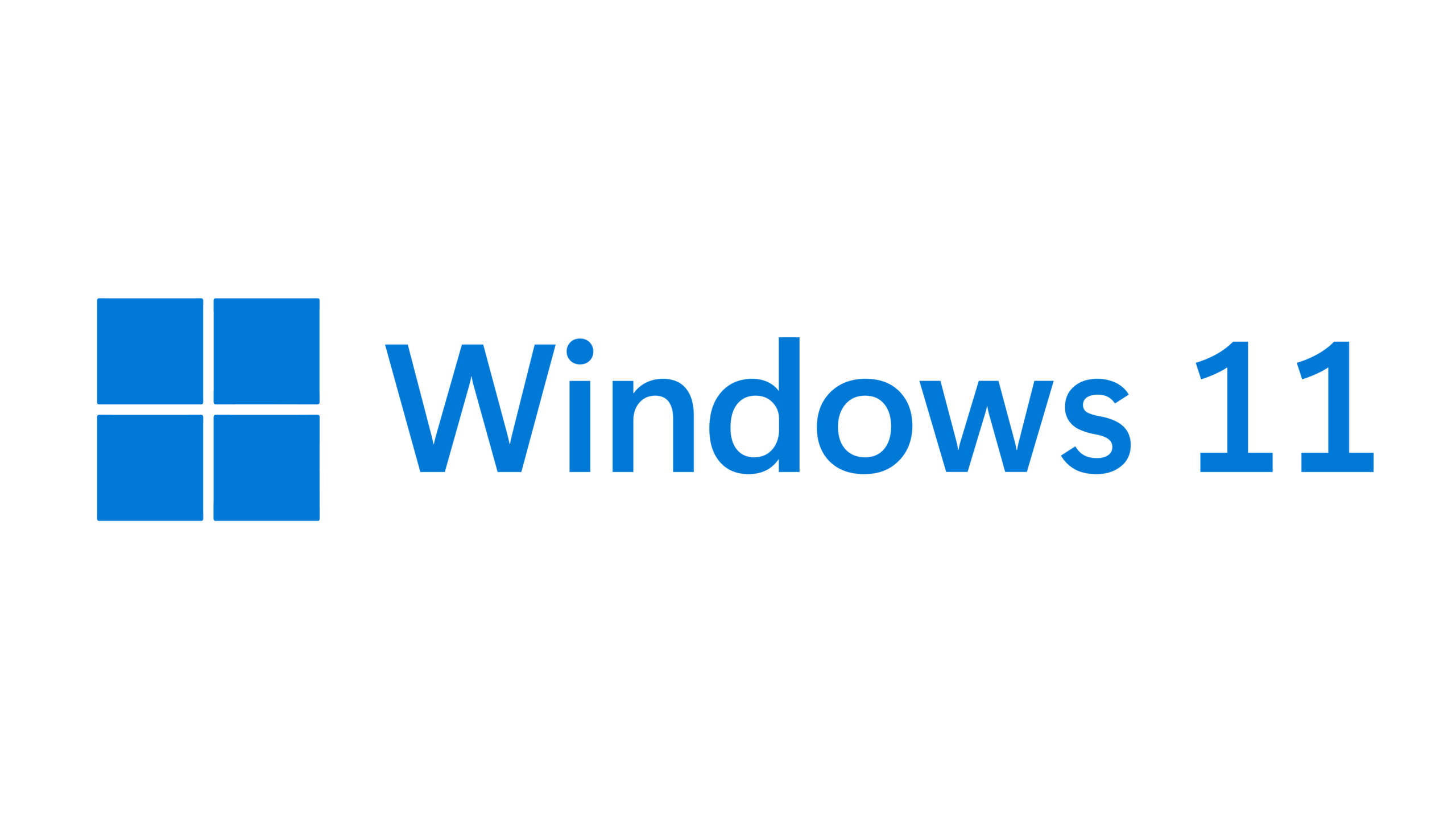 Windows 11 Logo, blue, four squares, 2K Desktop Wallpaper